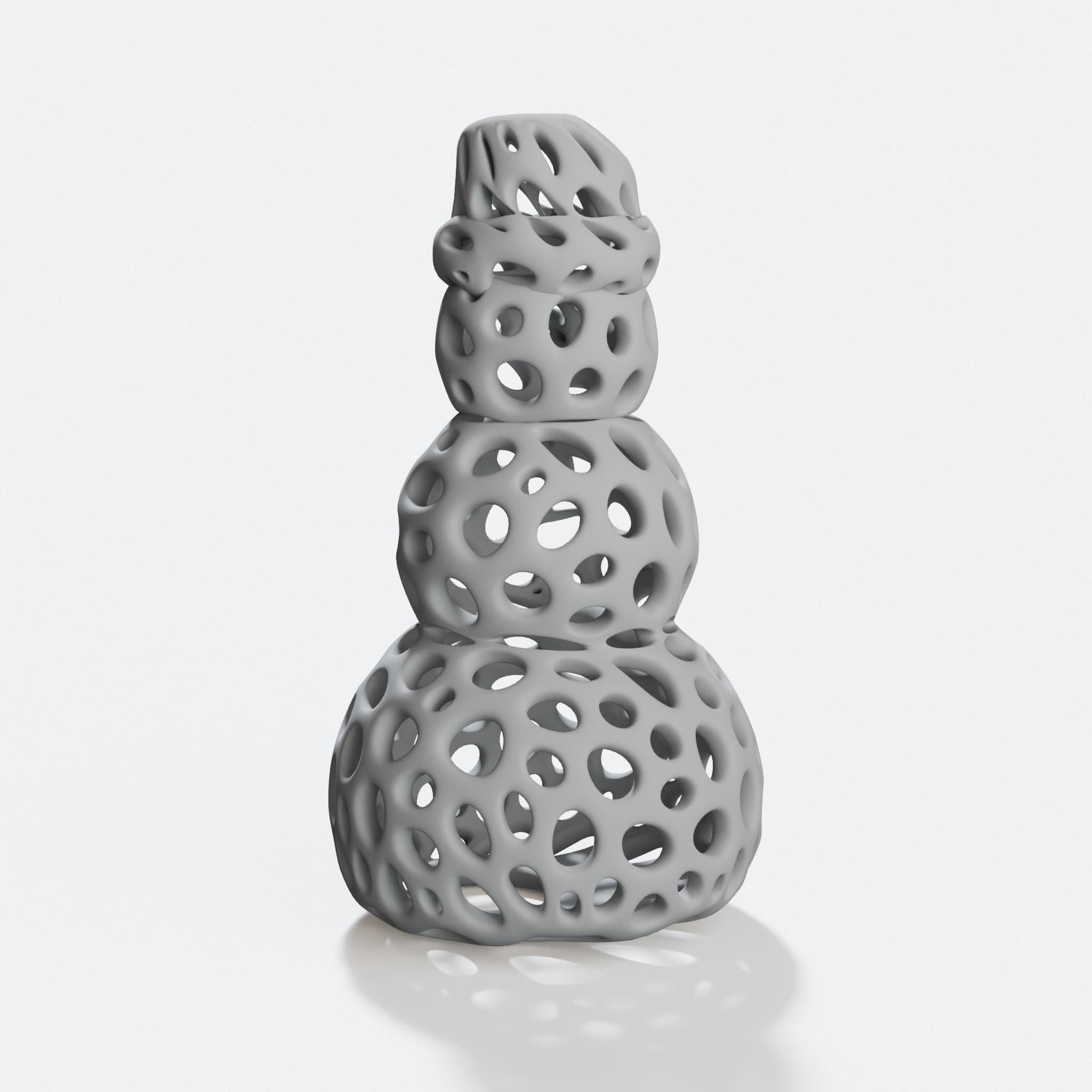Voronoi Snowman Christmas Tree Ornament