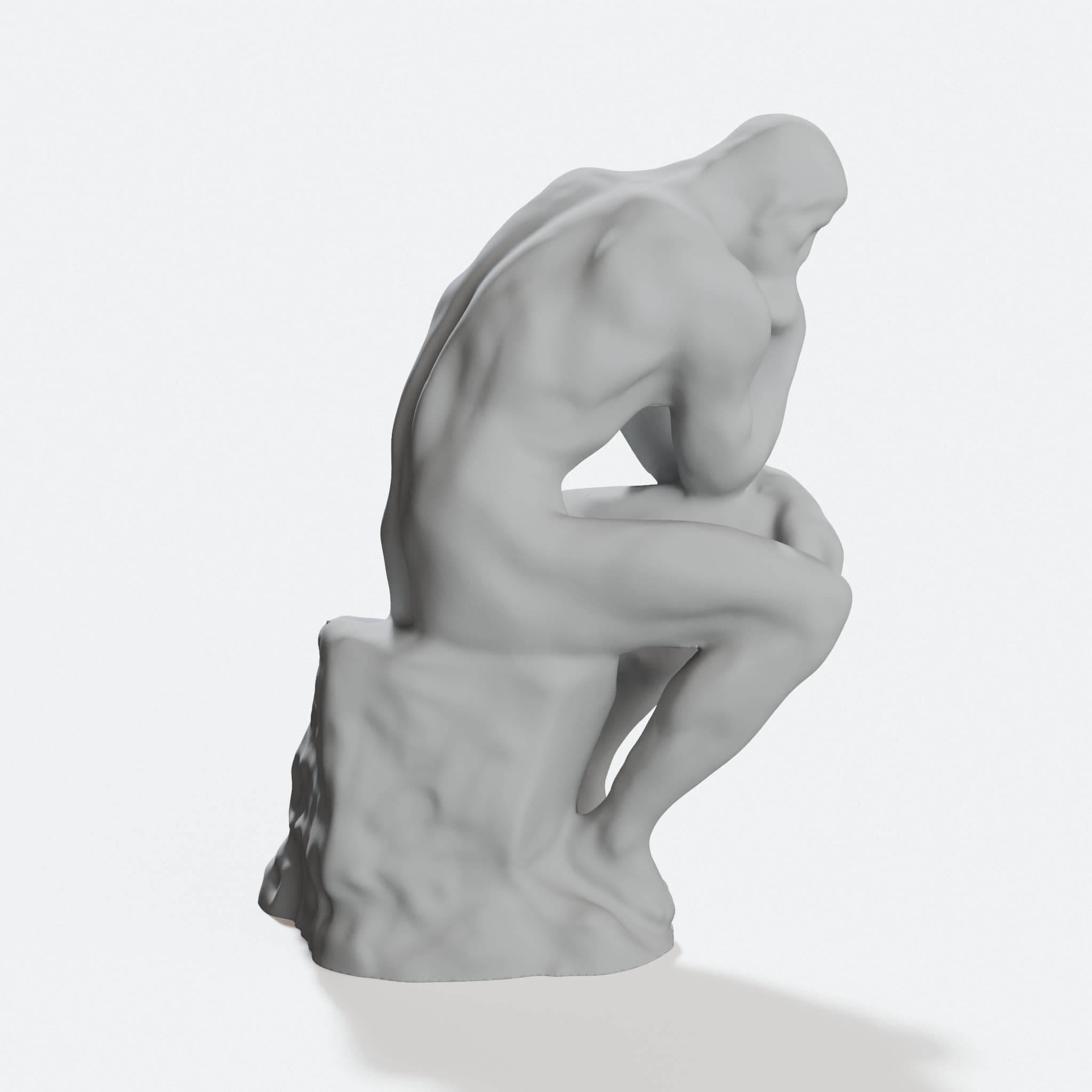 The Thinker by Rodin 3D Print Model - Classic Sculpture Art
