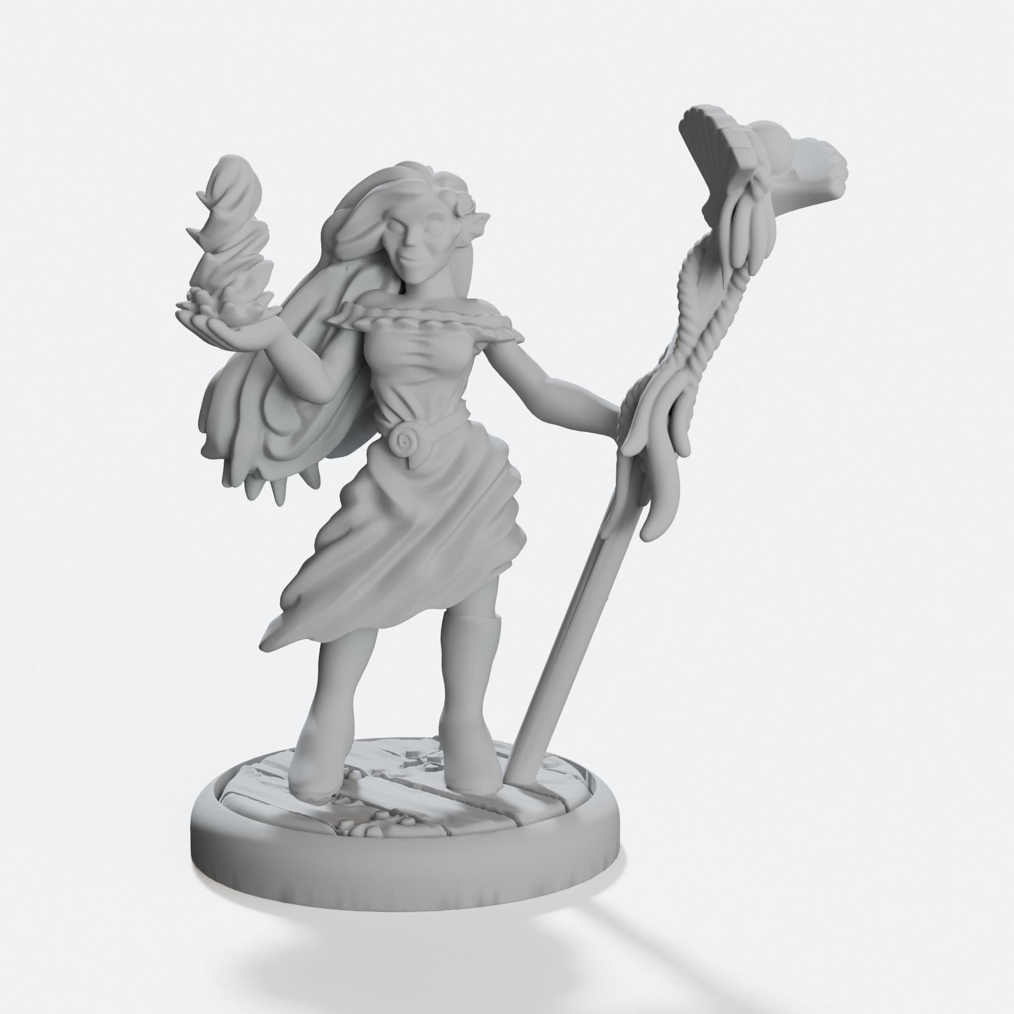 Water Warlock 3D Printed Toy Figure