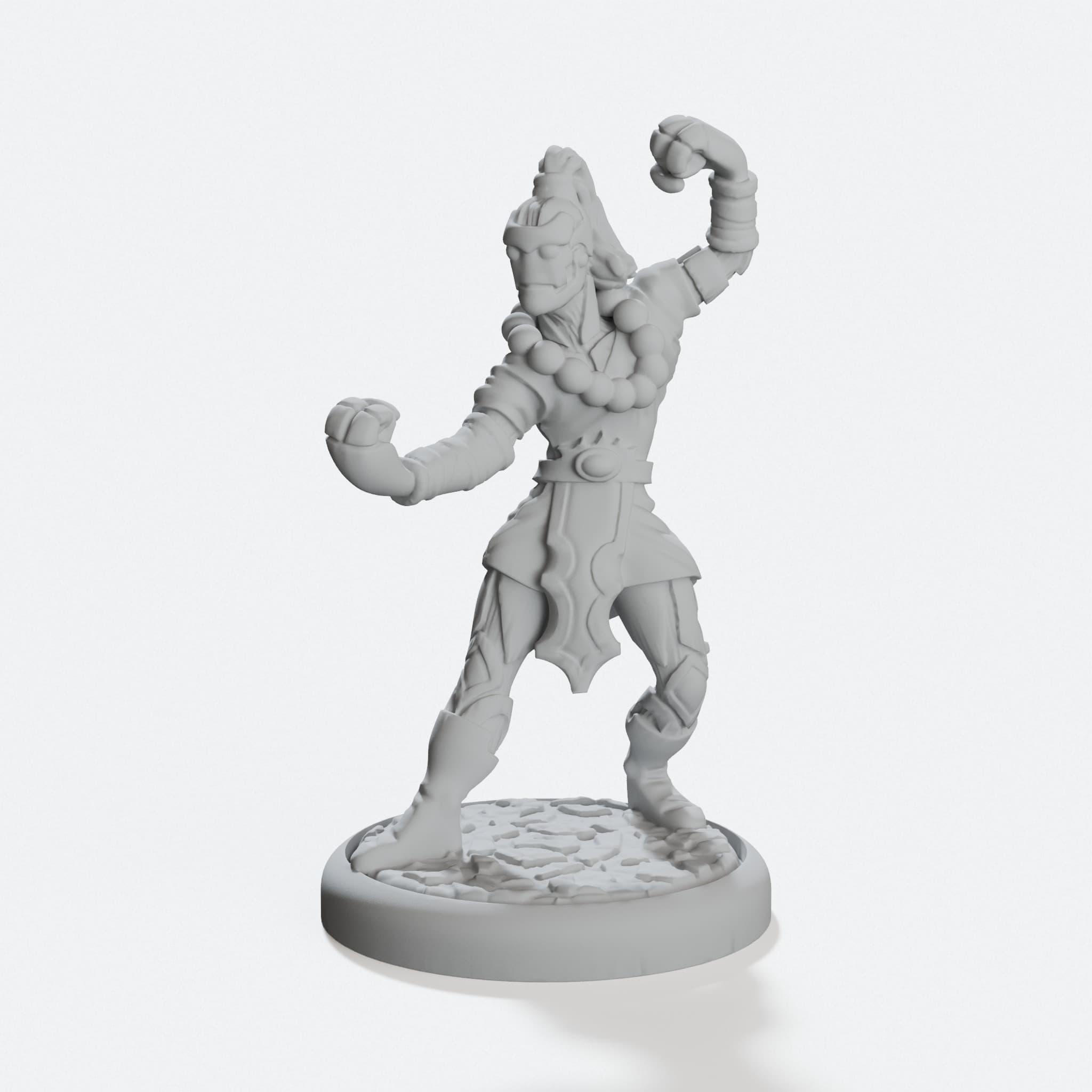 Warforged Monk Miniature, Tabletop Fantasy Defender