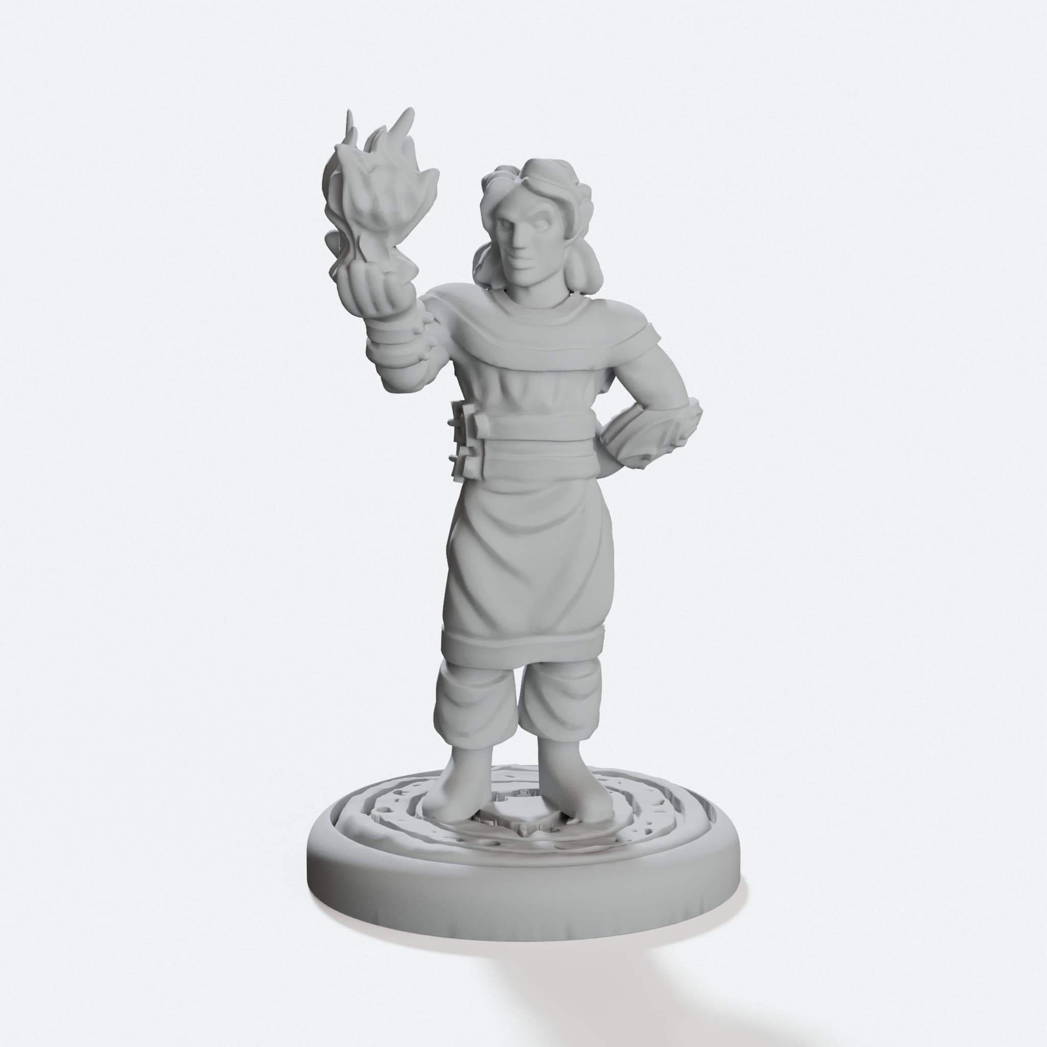 Whitecairn Mage Miniature, Tabletop Wizard Figure