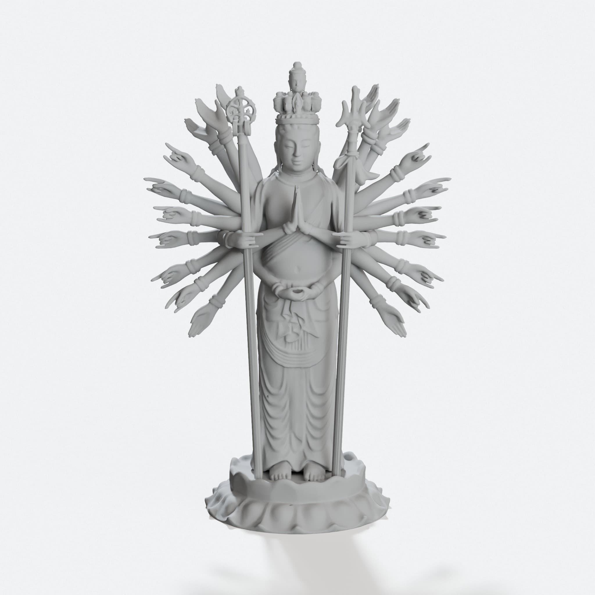 Thousand-Armed Kannon 3D Printed Ornament