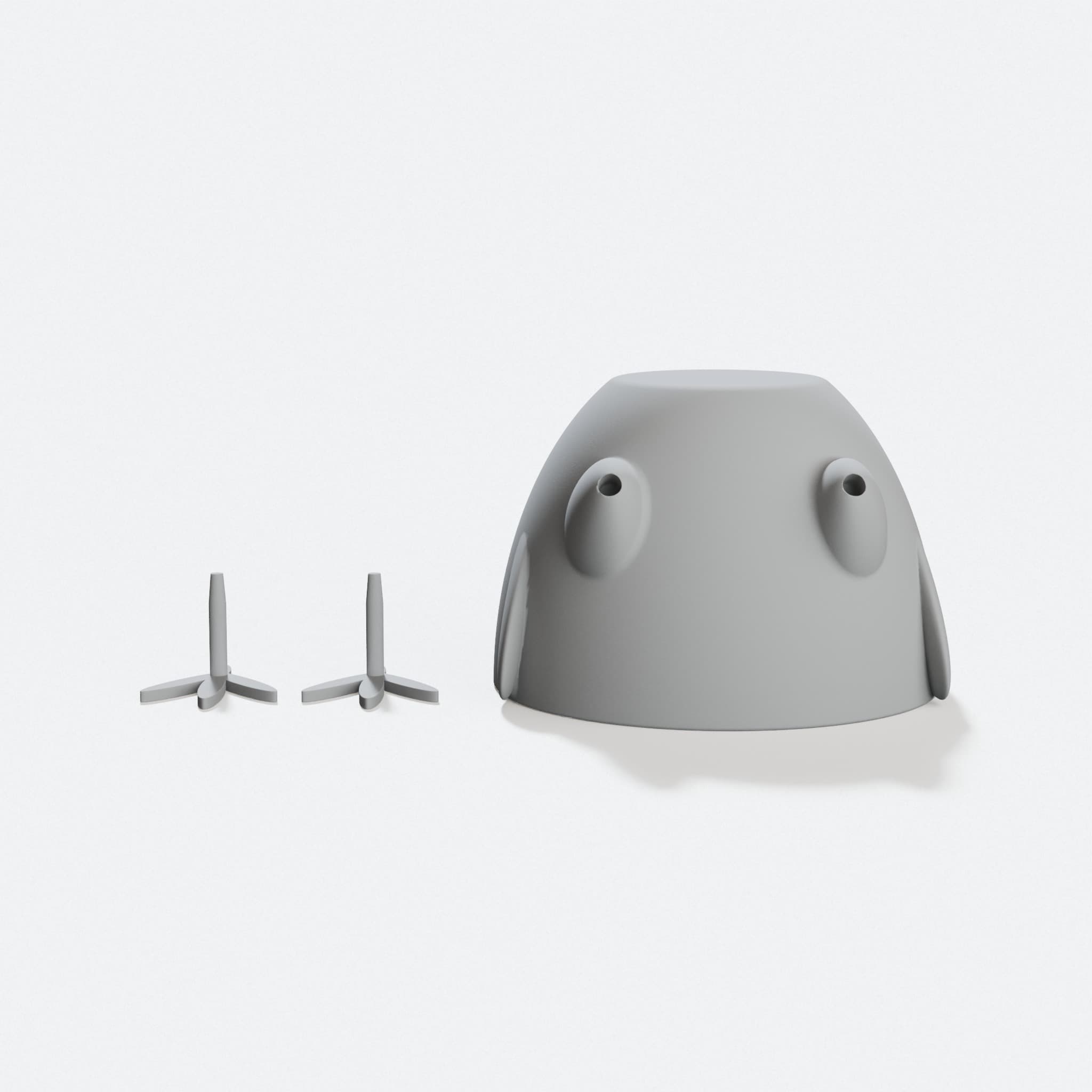 Standing-Sitting Chick Egg Cup, 3D Printed Kitchen Accessory