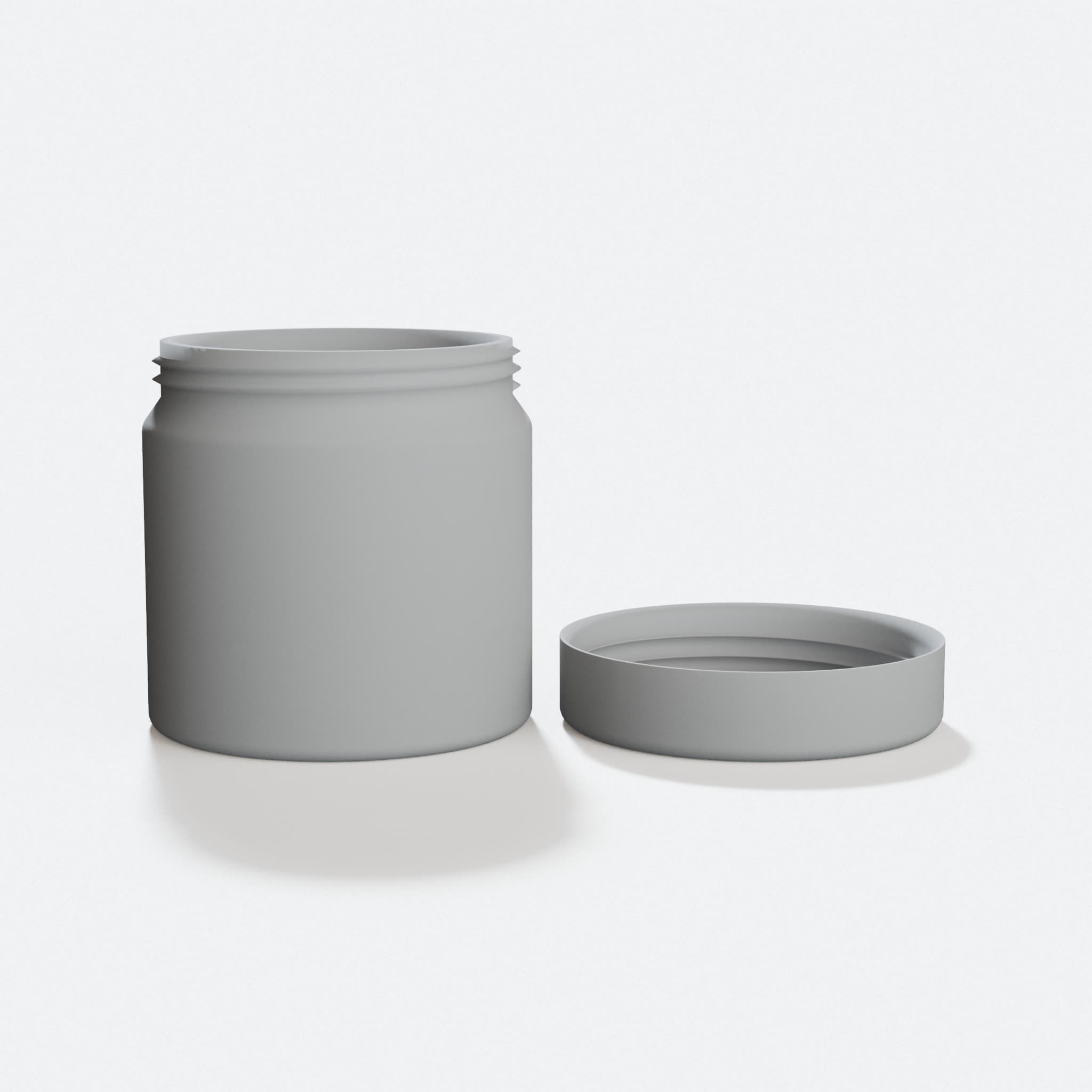 Threaded Jar with Lid – 3D Printed Storage