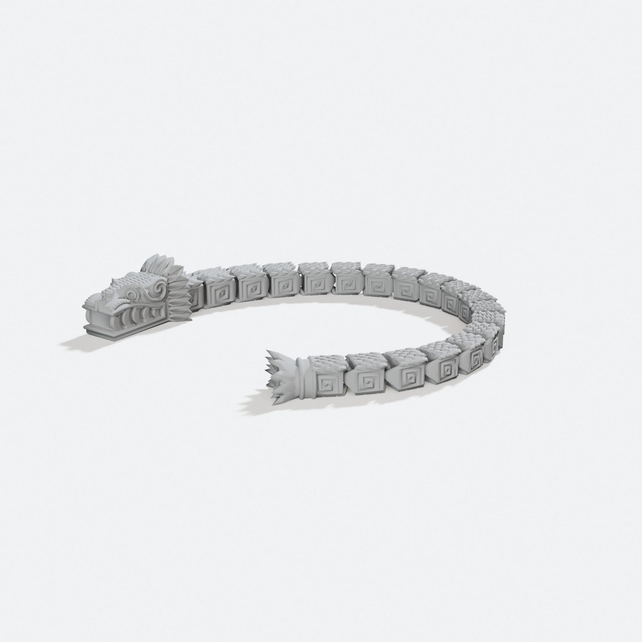 Articulated Quetzalcoatl 3D Printed Toy Dragon Figure