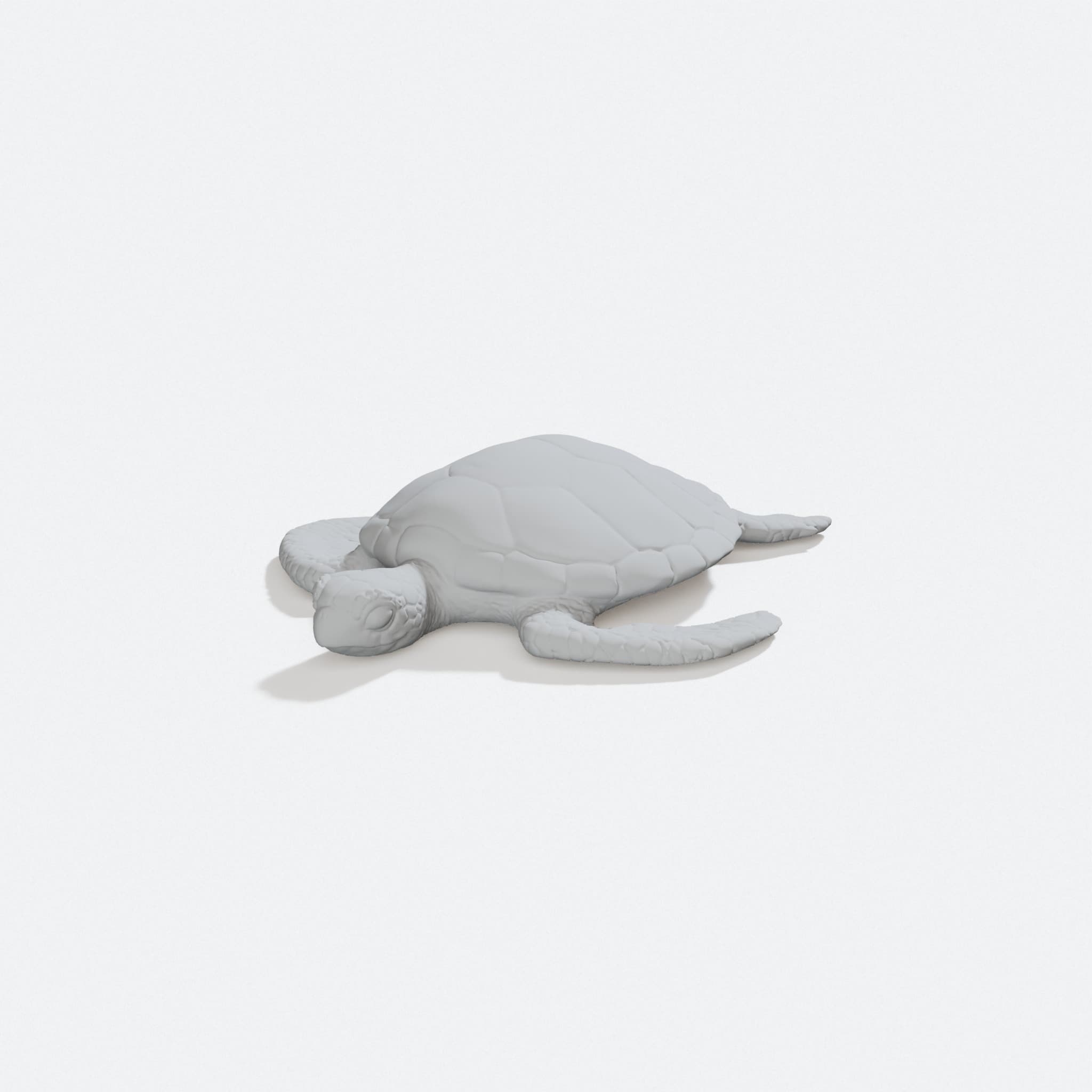 Sea Turtle Ornament - Detailed 3D Printed Decor