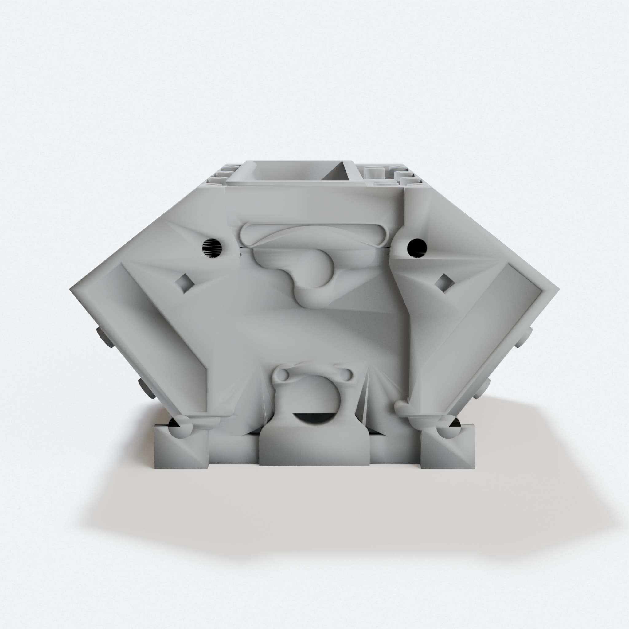 V8 Engine Block Business Card Holder Desk Organizer