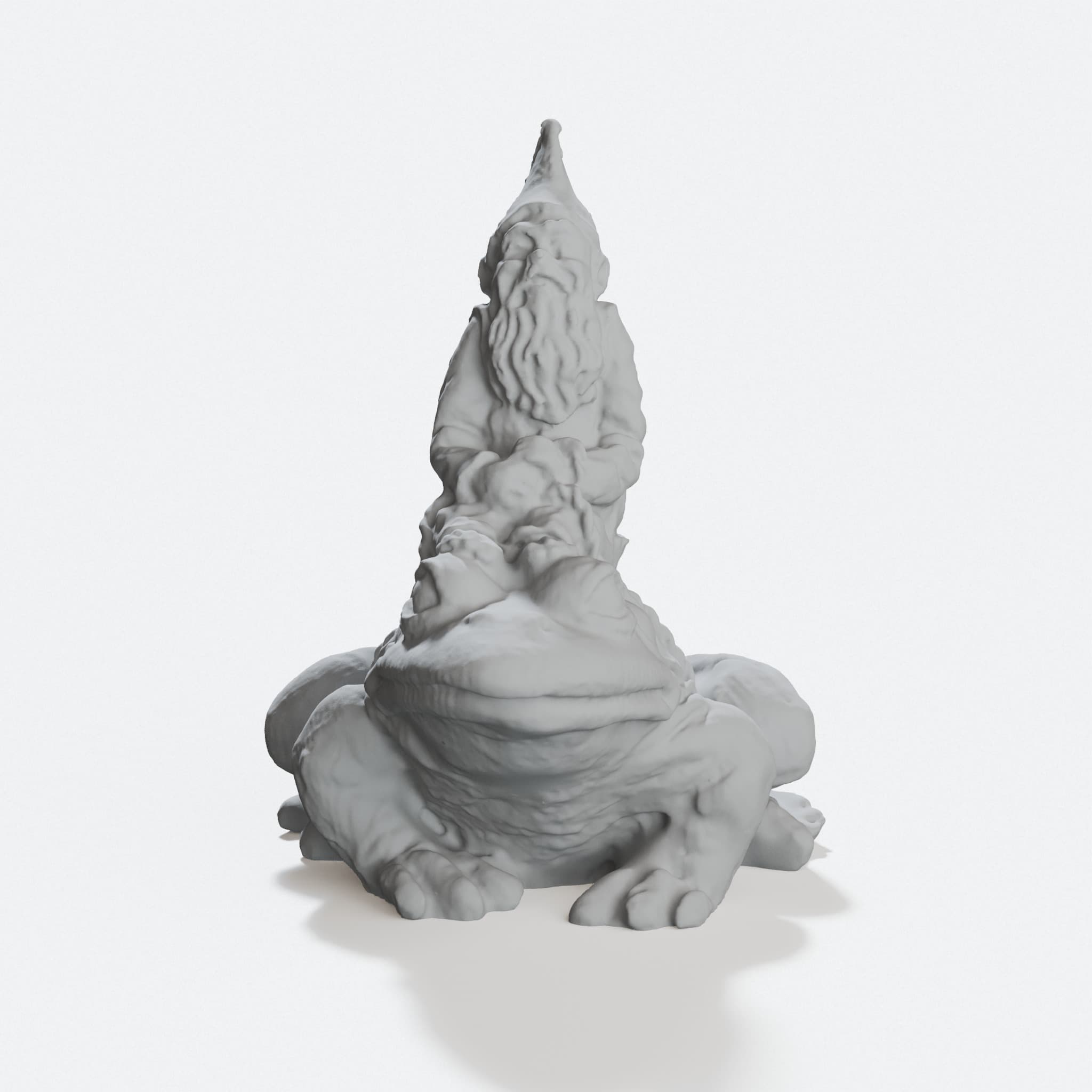 Frog Riding Gnome 3D Printed Toy