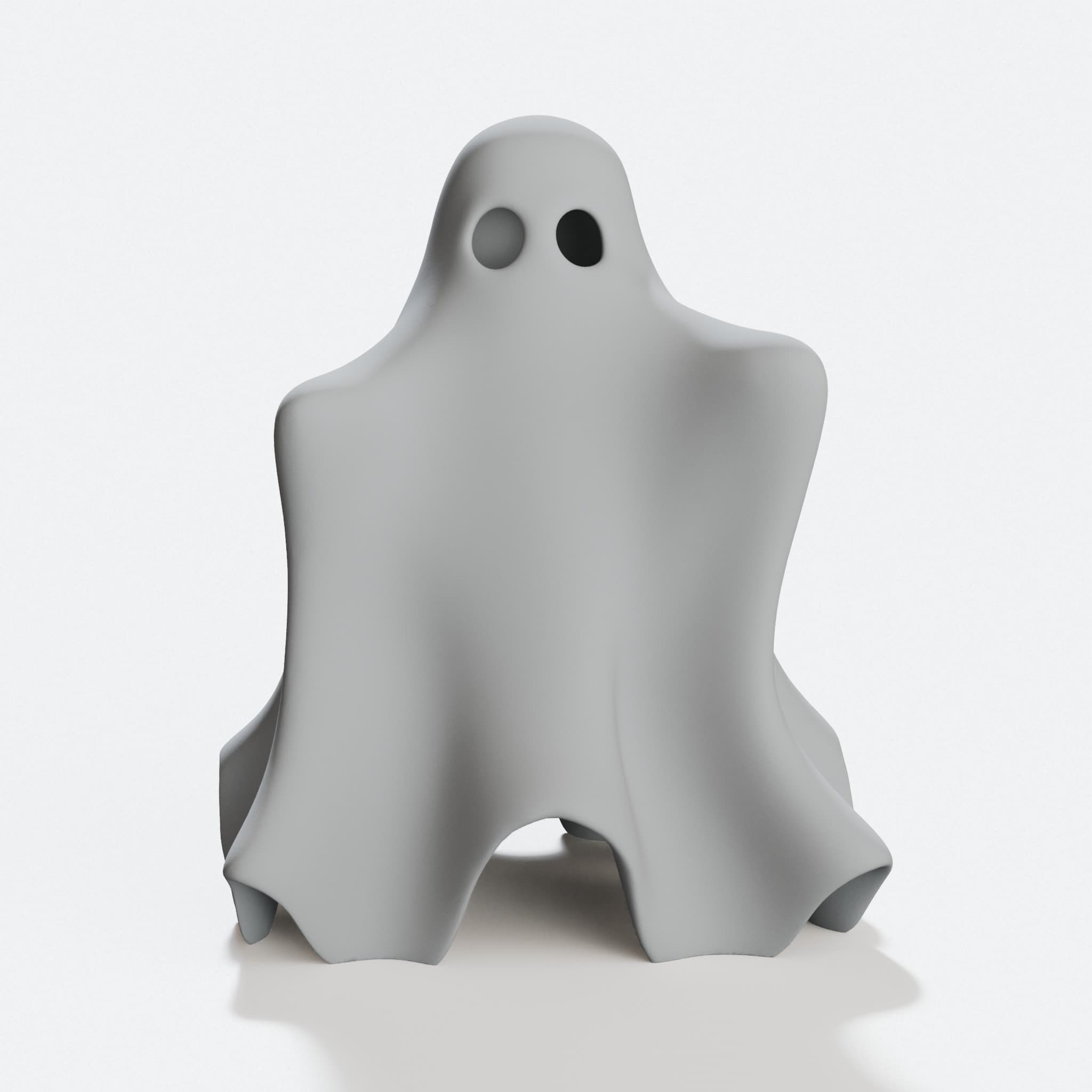 Cute Ghost Ornament - 3D Printed Halloween Decoration