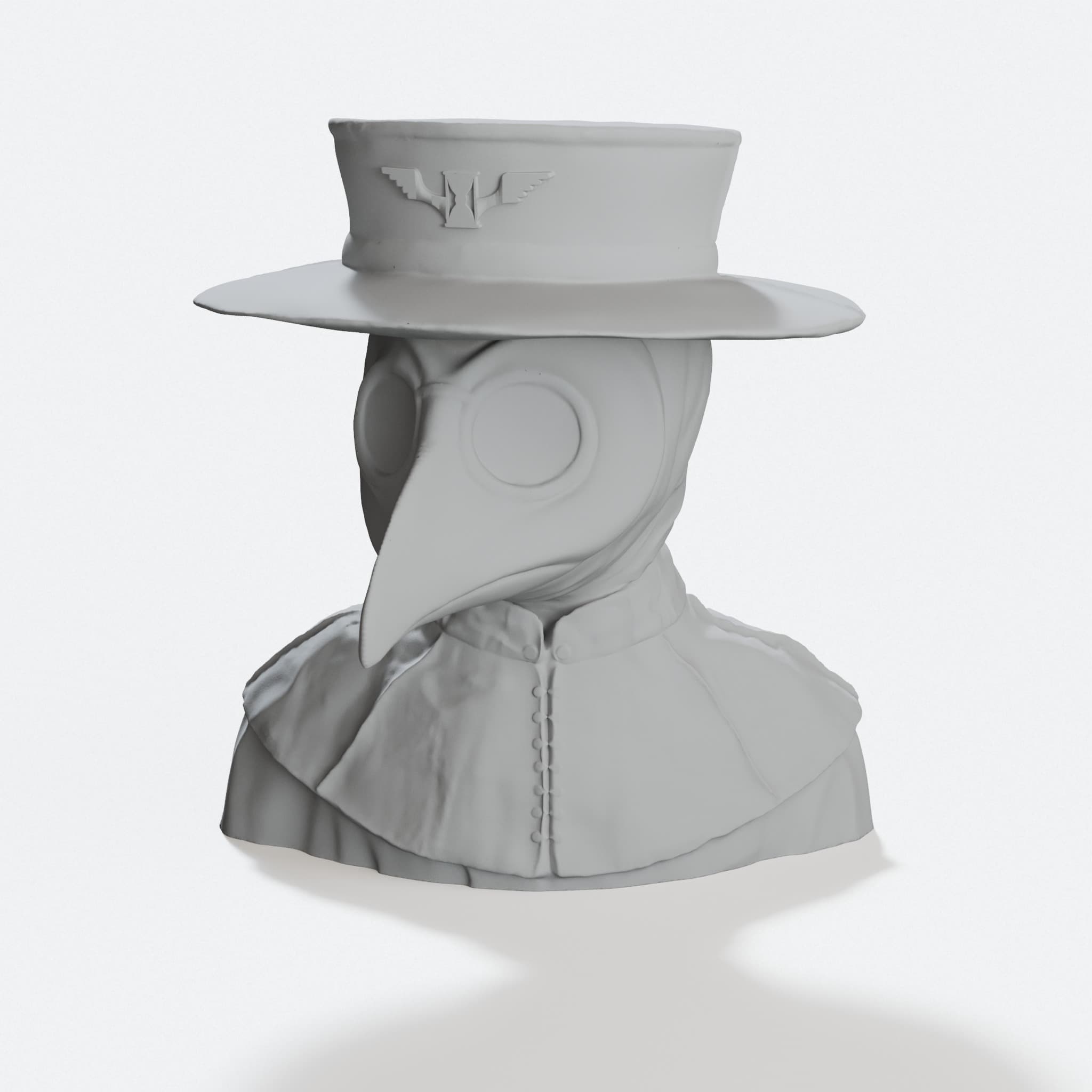 Plague Doctor Bust Steampunk Sculpture