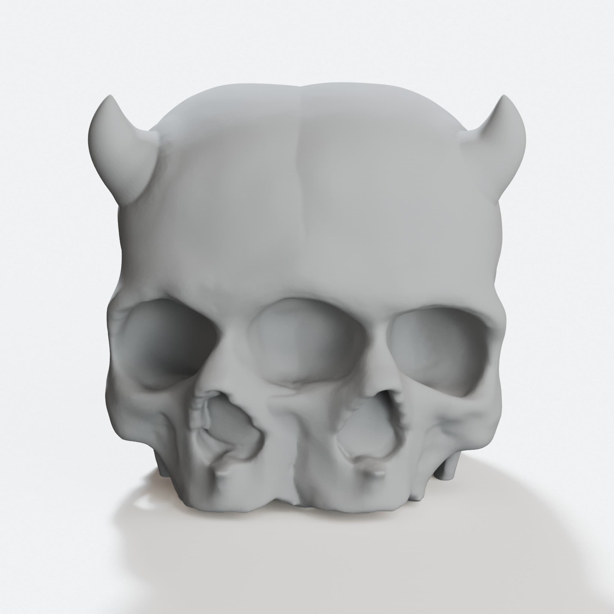 Triclops Baby Skull Planter, 3D Printed Home Decor