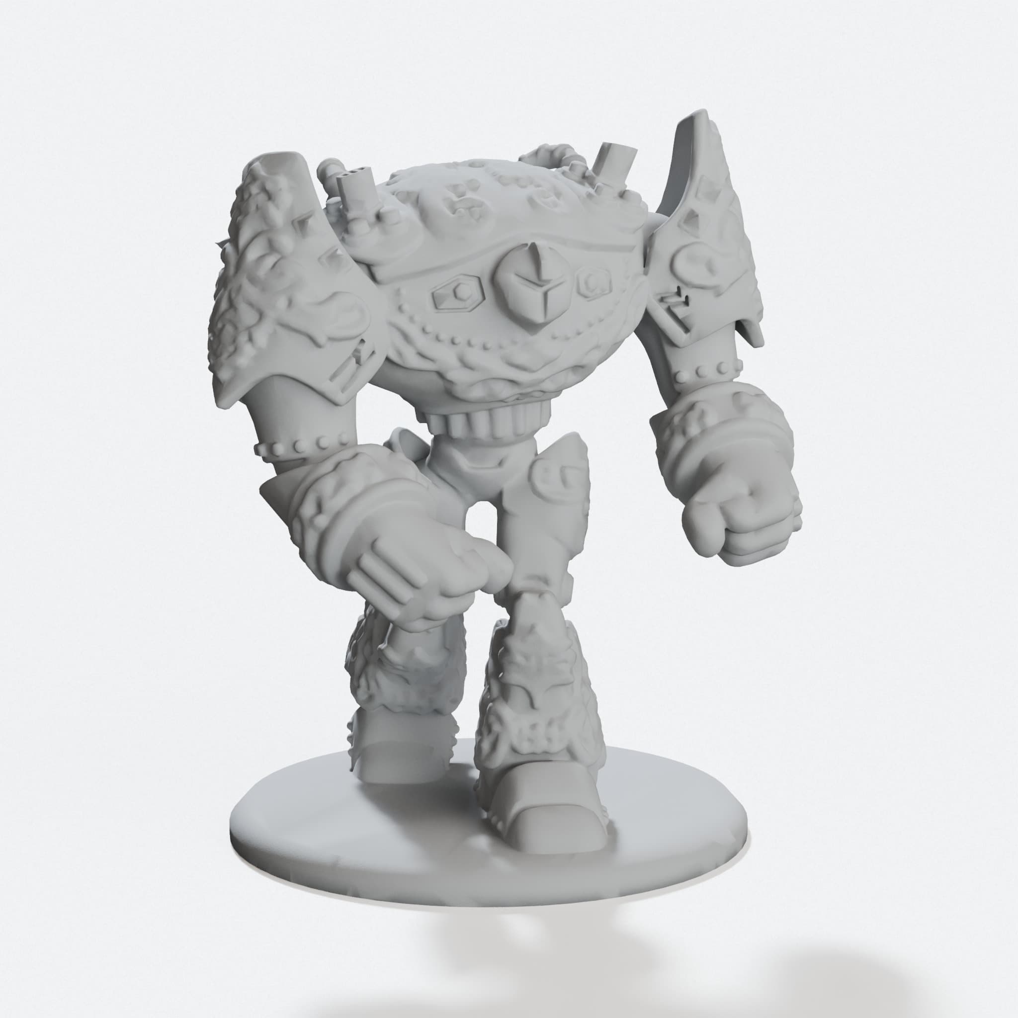 Dwarven Steam Golem 28mm 3D Printed Gaming Miniature