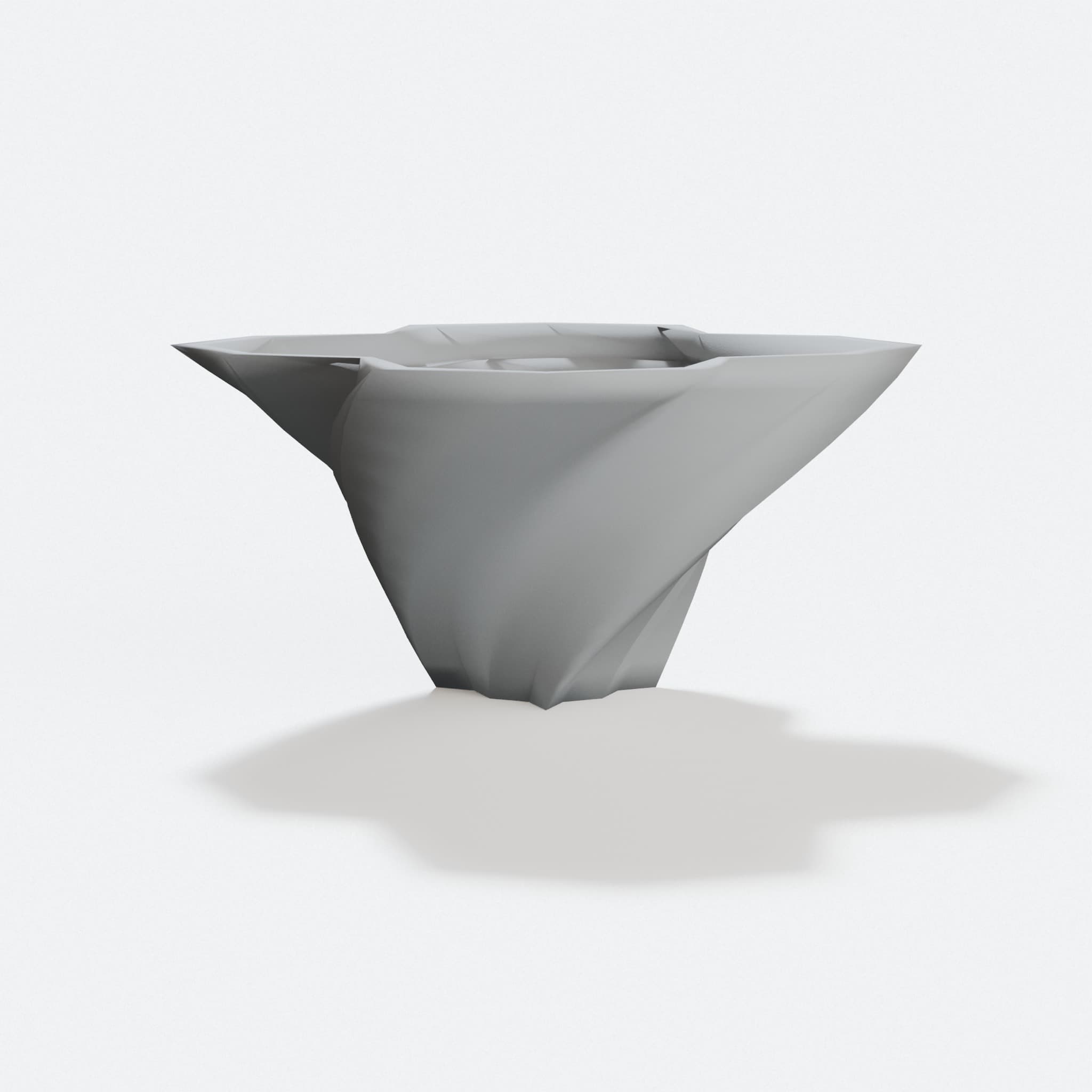 Geometric 3D Printed Planter Vase for Succulents