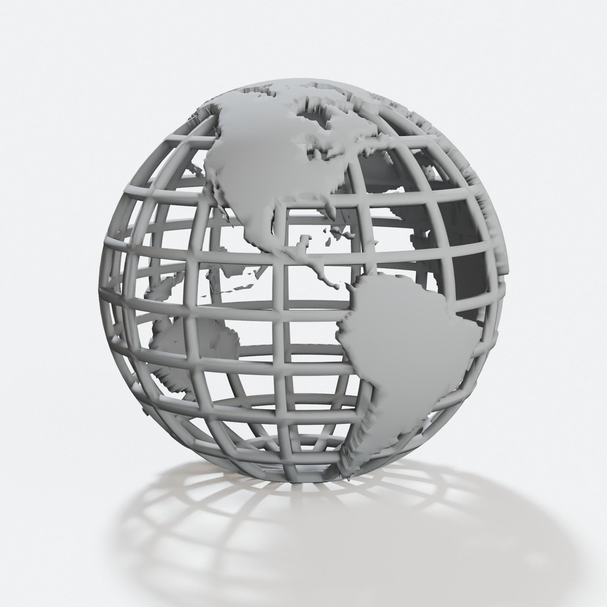 Gridded Globe – 3D Printed Home Decor Inspired by 1964 Unisphere