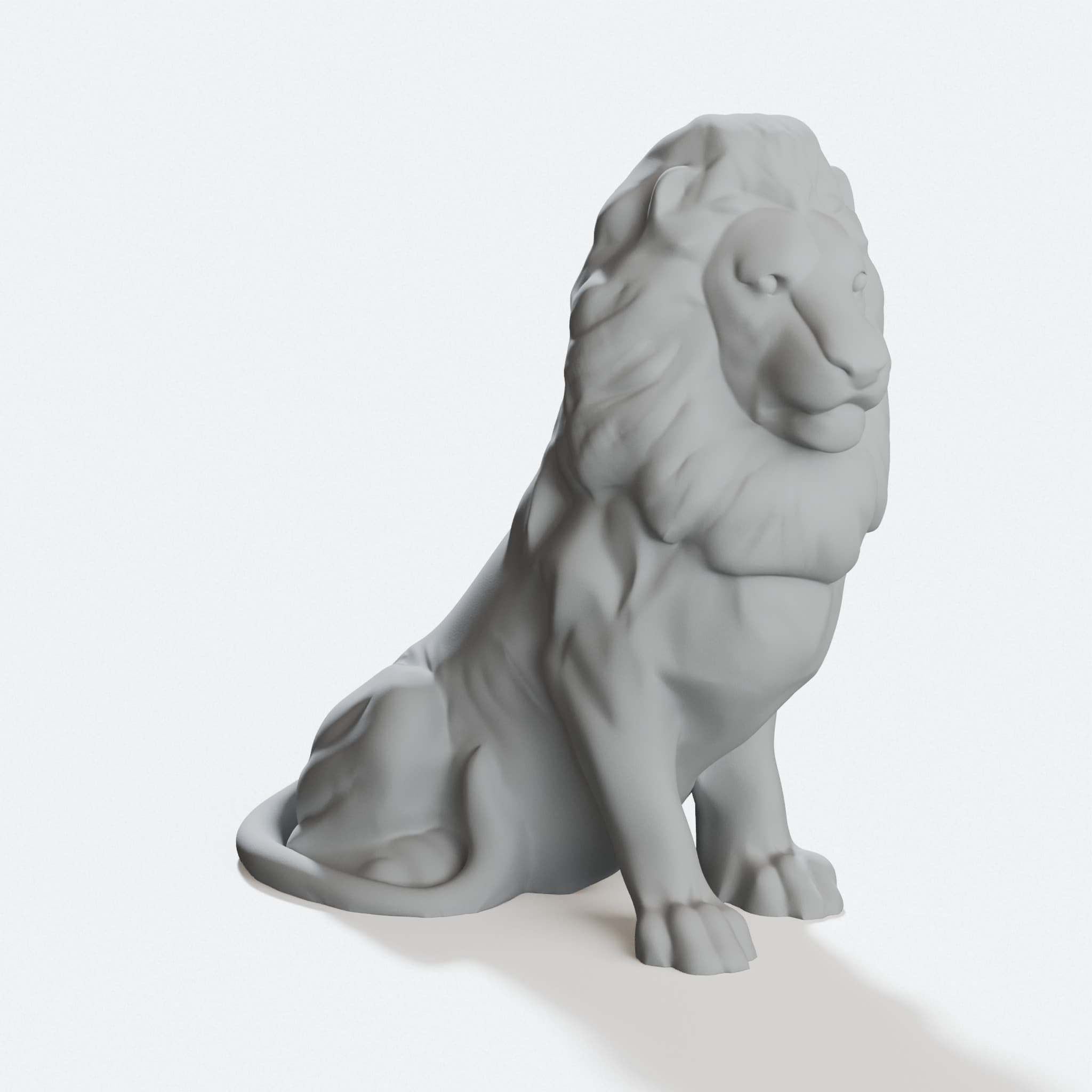 Lion Sculpture 3D Print File | No Supports Required Home Decor
