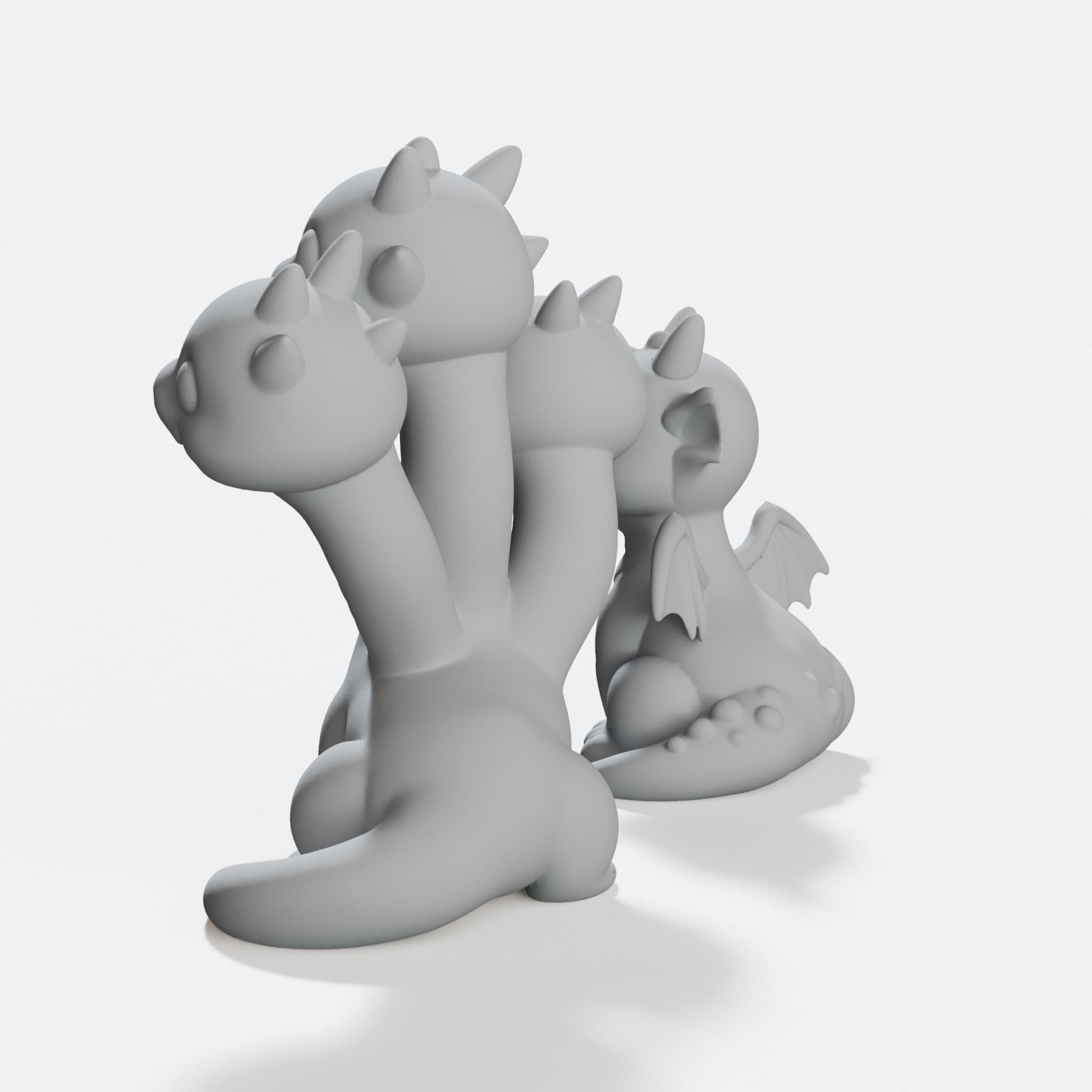 Cute Dragon and Hydra Display Figures