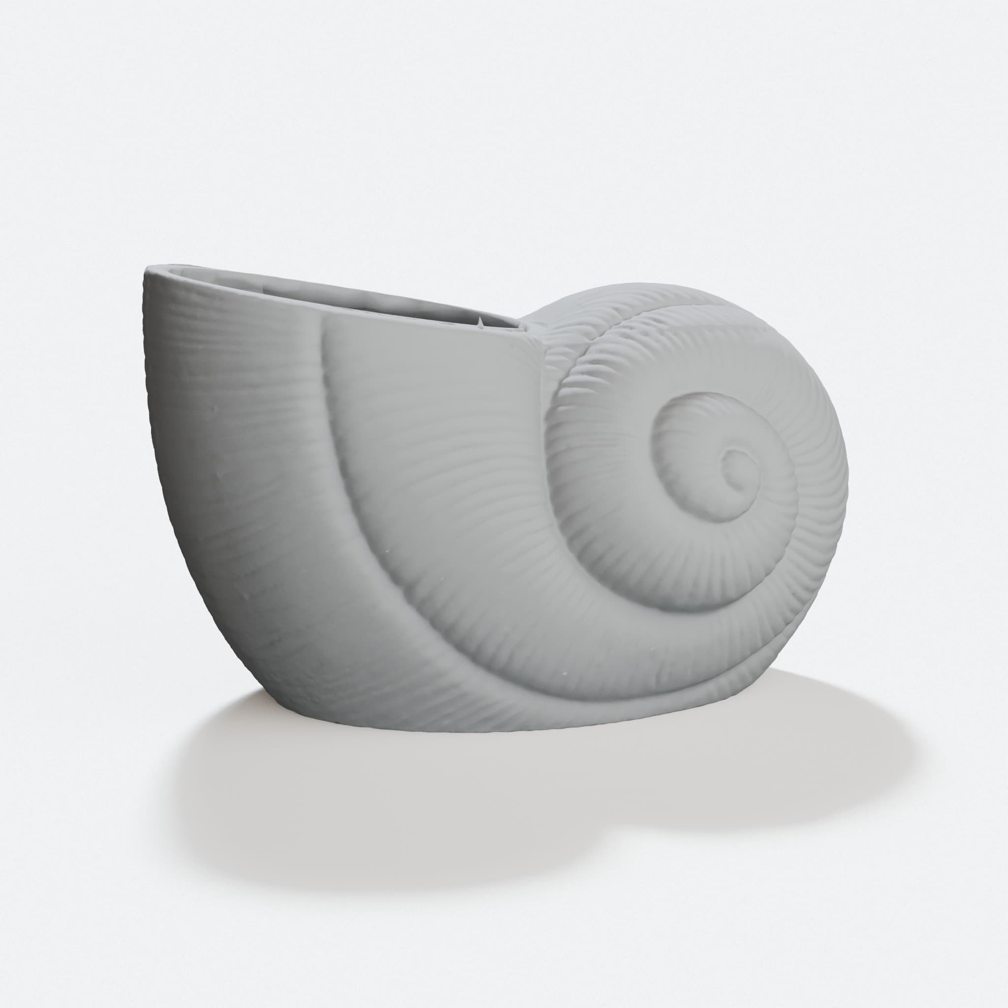 Shell Shaped Plant Pot - 3D Printed Home Decor