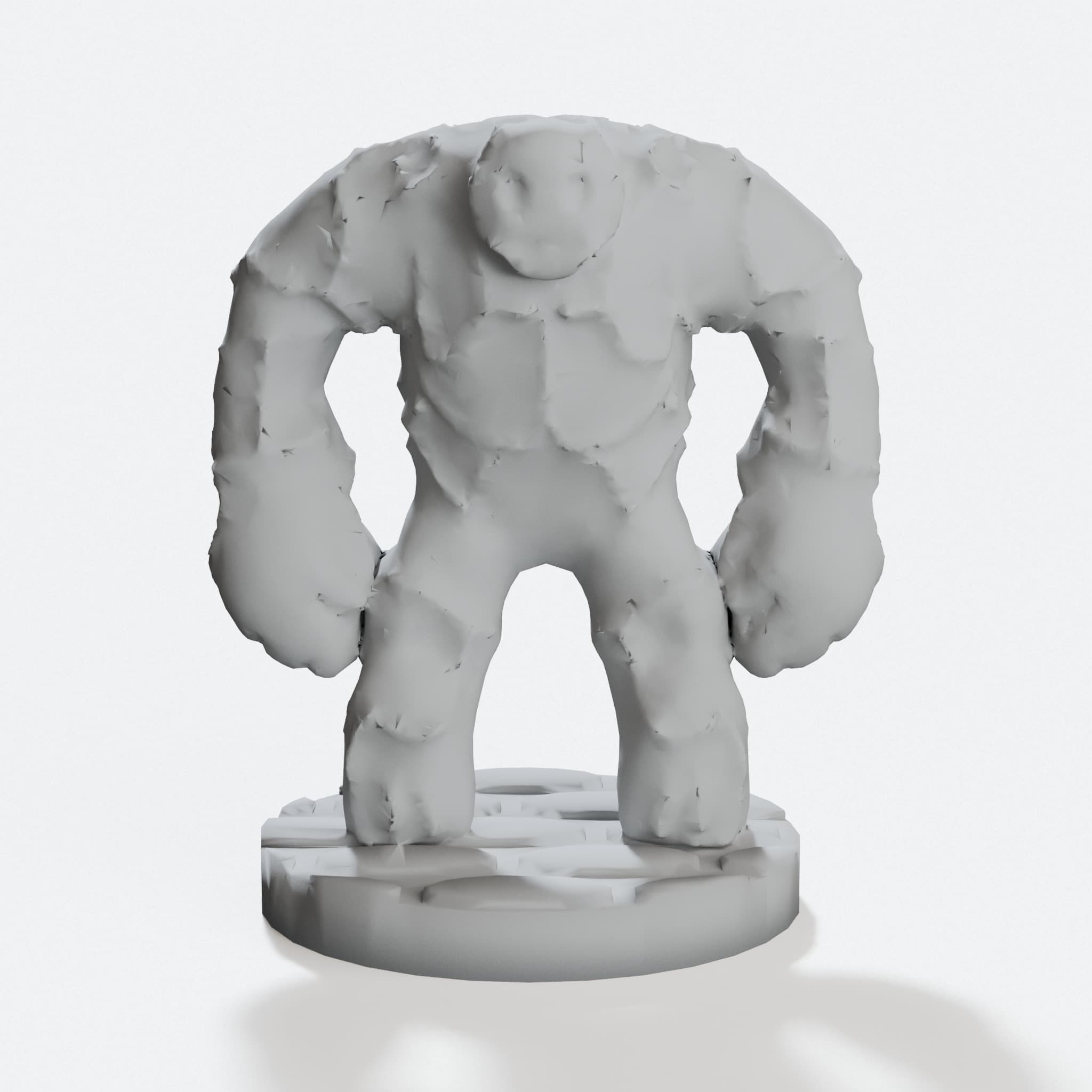 Stone Golem 28mm Miniature, 3D Printed Toy Figure