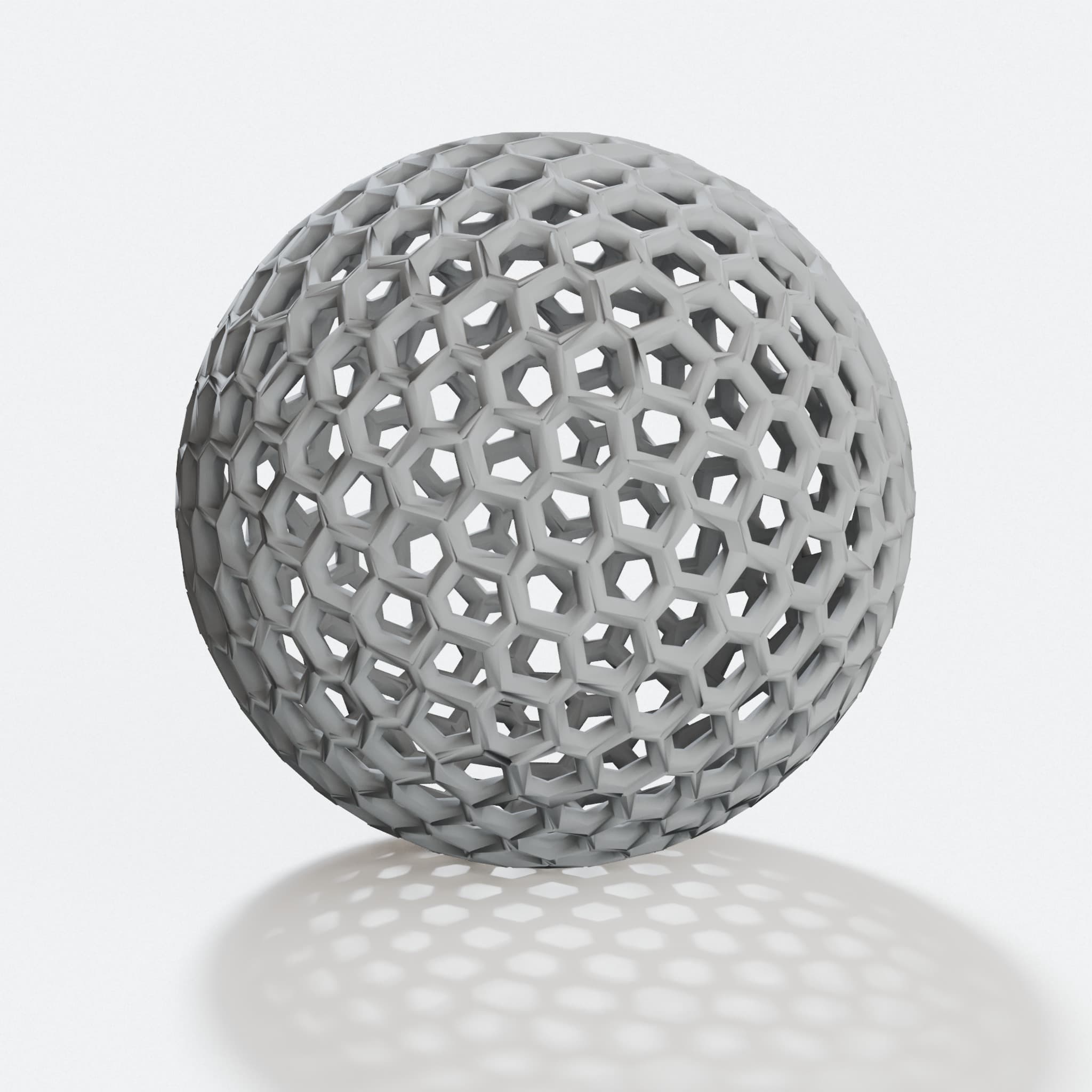 Sphere Heart Cube Geometric Ornament Set