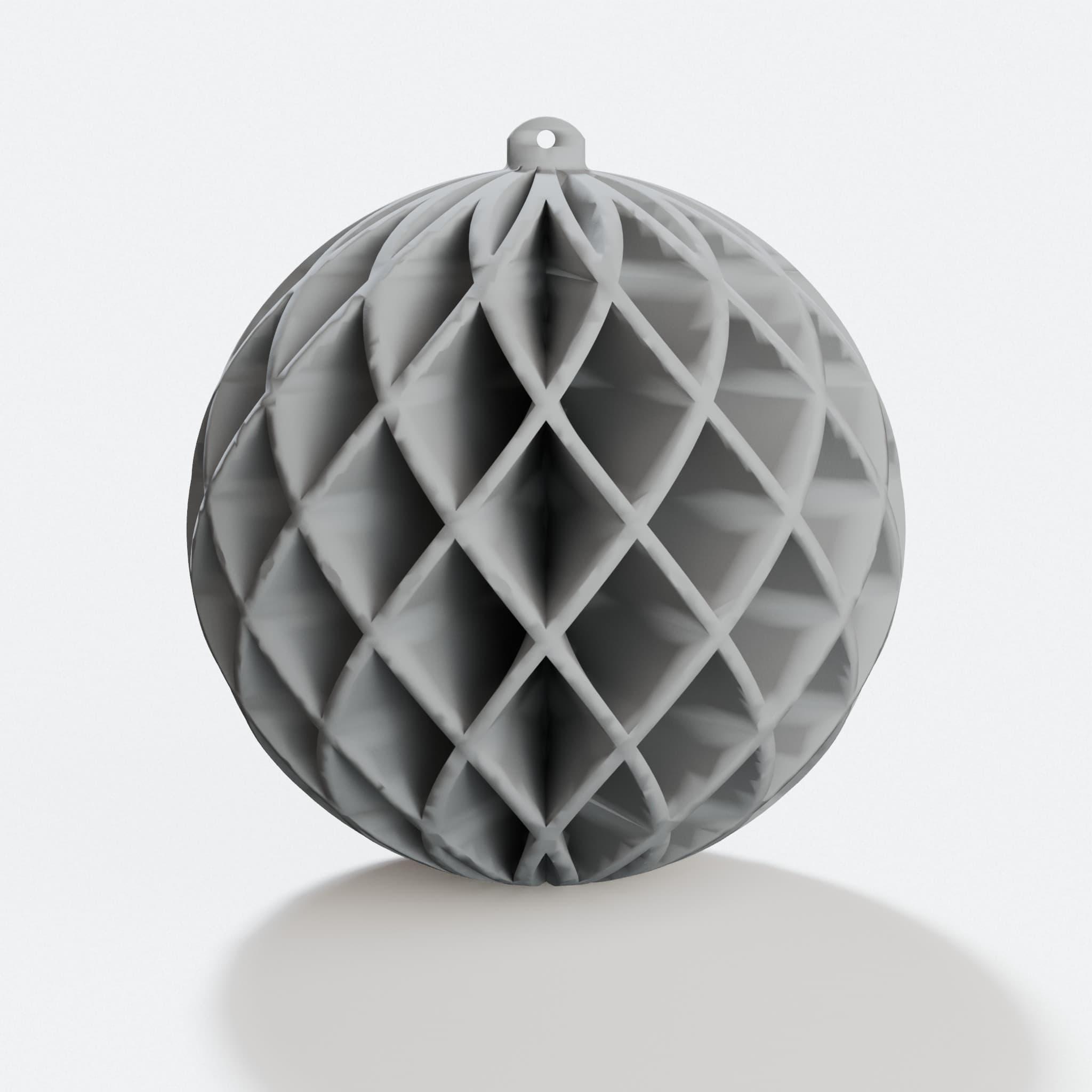Christmas Ball Ornament, Cross Rib Tree Decoration