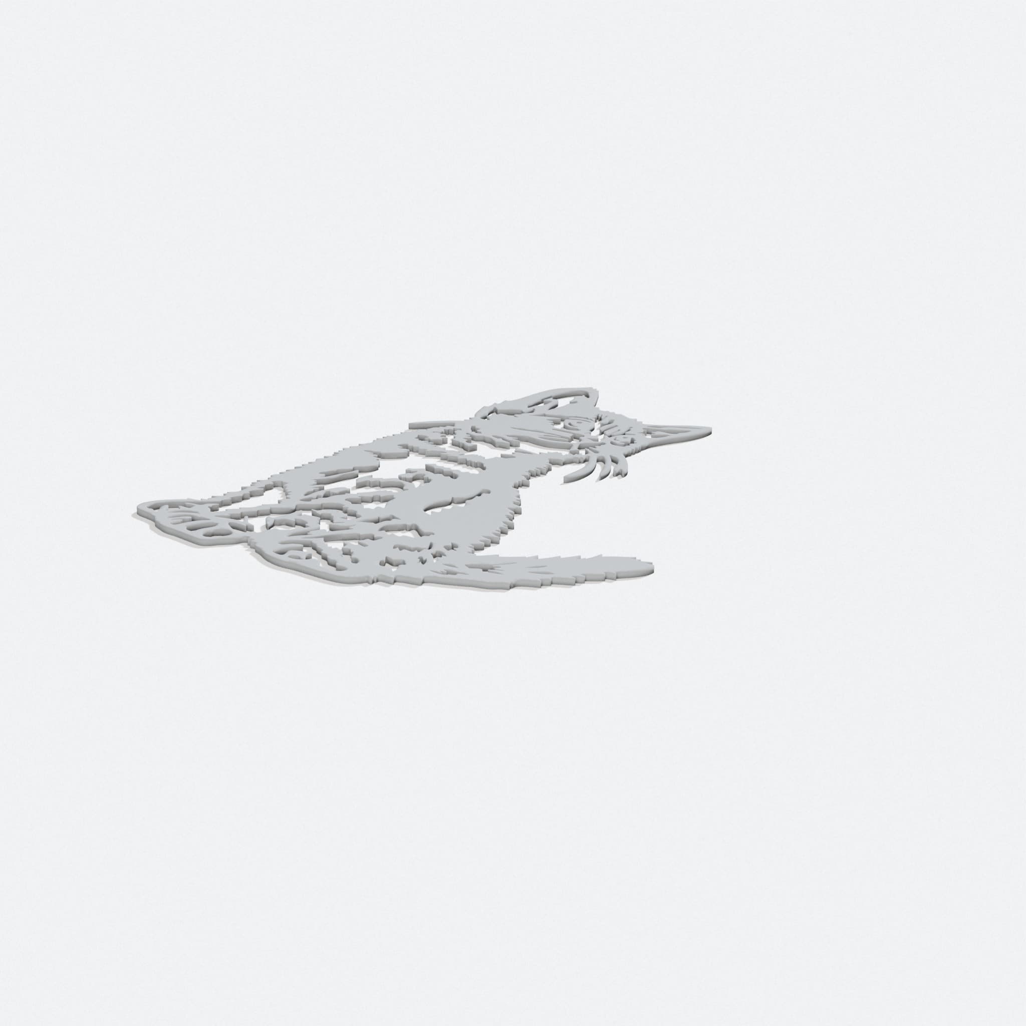 Lovely Cat Wall Decoration 3D Printed Home Decor
