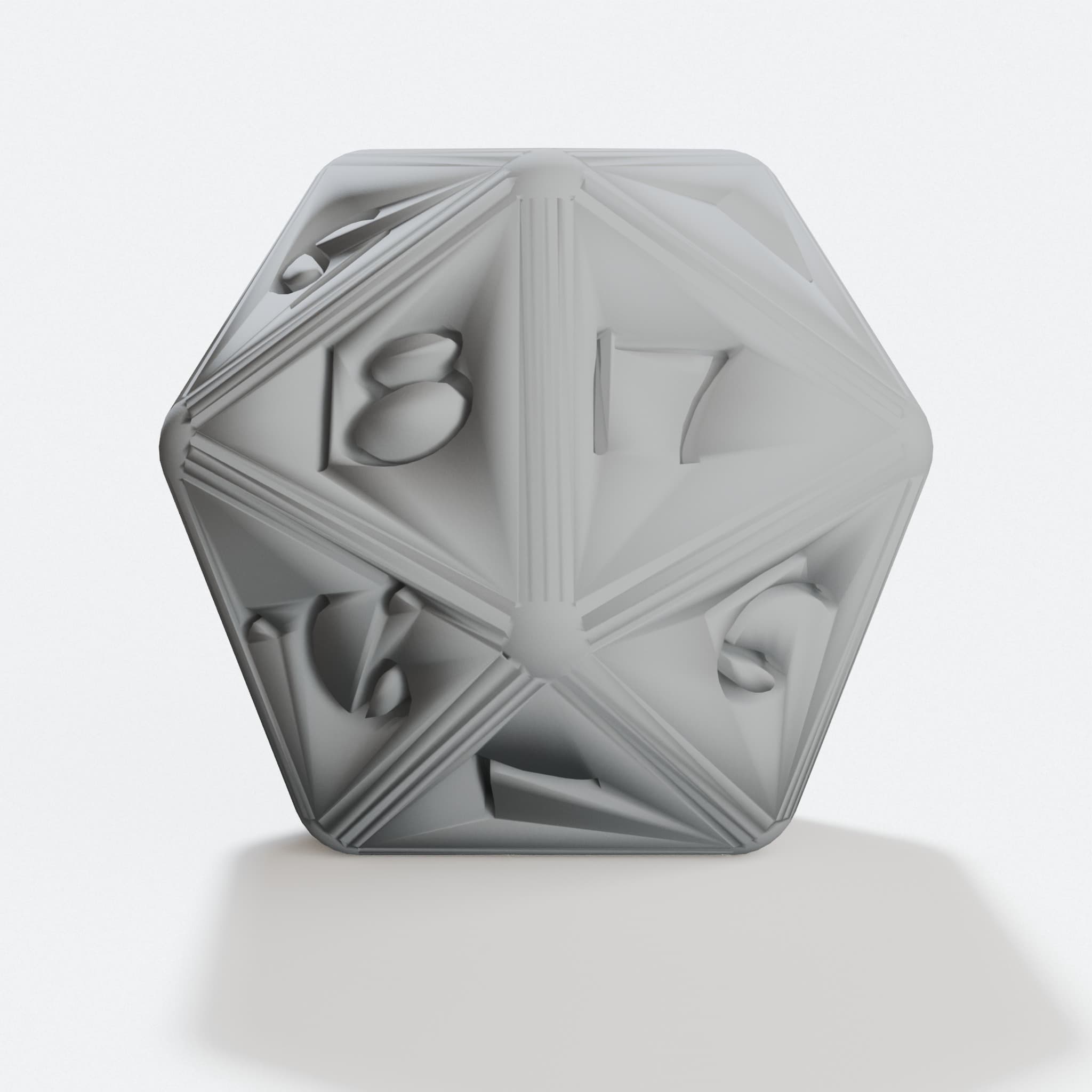 Rounded Platonic Dice Set - 3D Printed