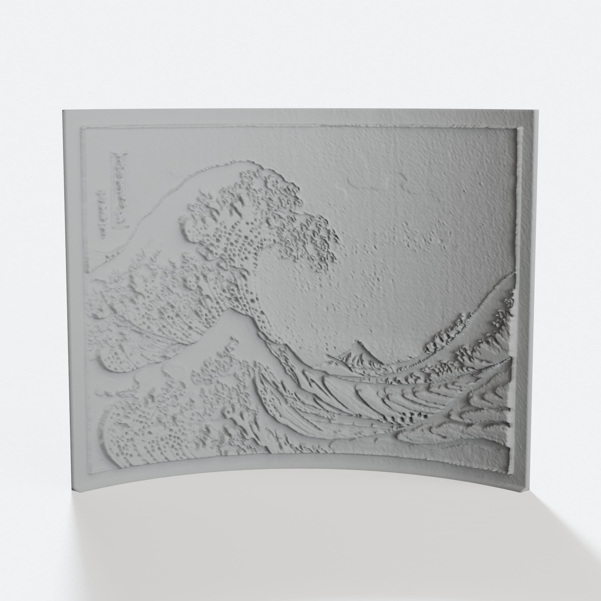 The Great Wave 3D Printed Home Decor Lithophane
