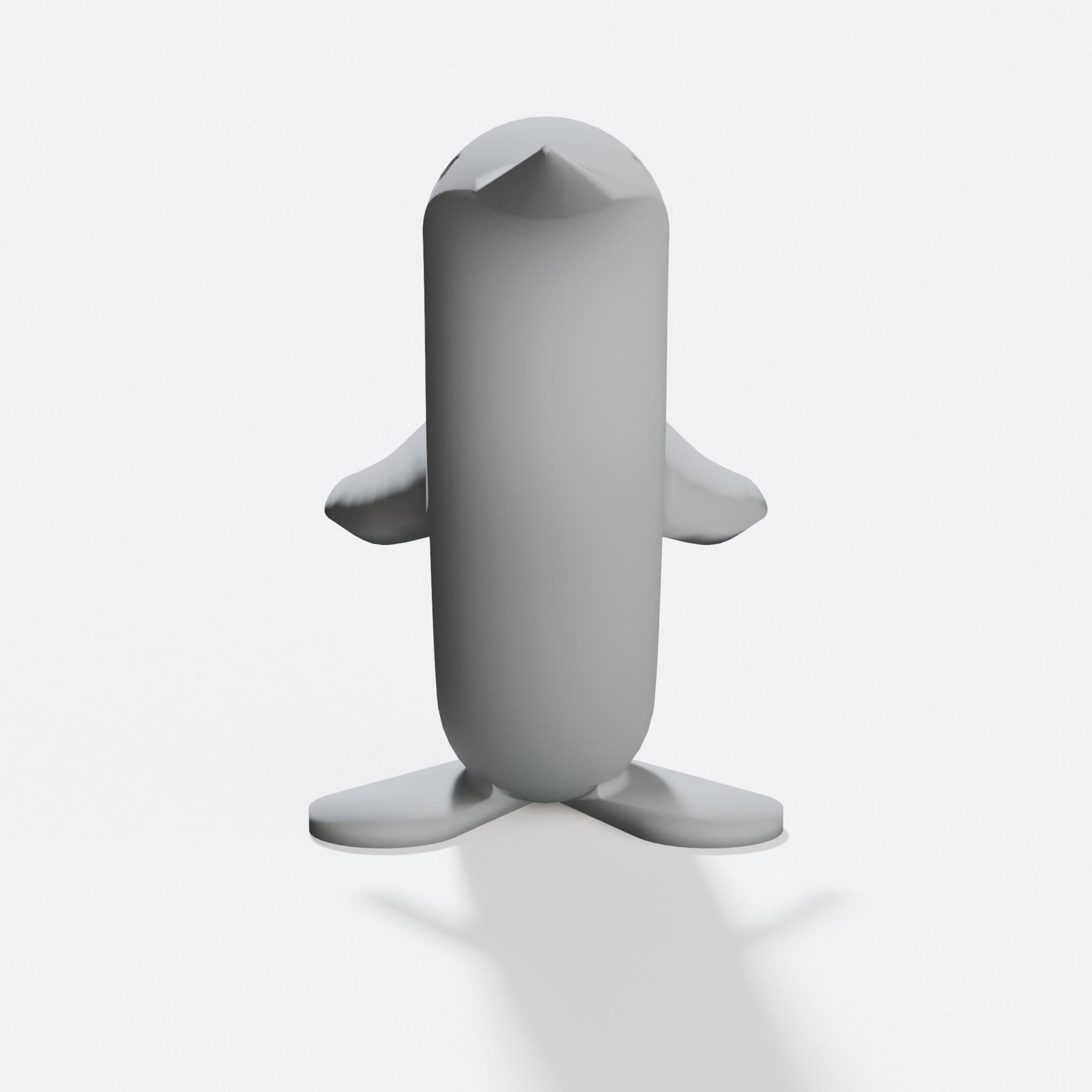 Cute Penguin 3D Printed Toy with Big Feet