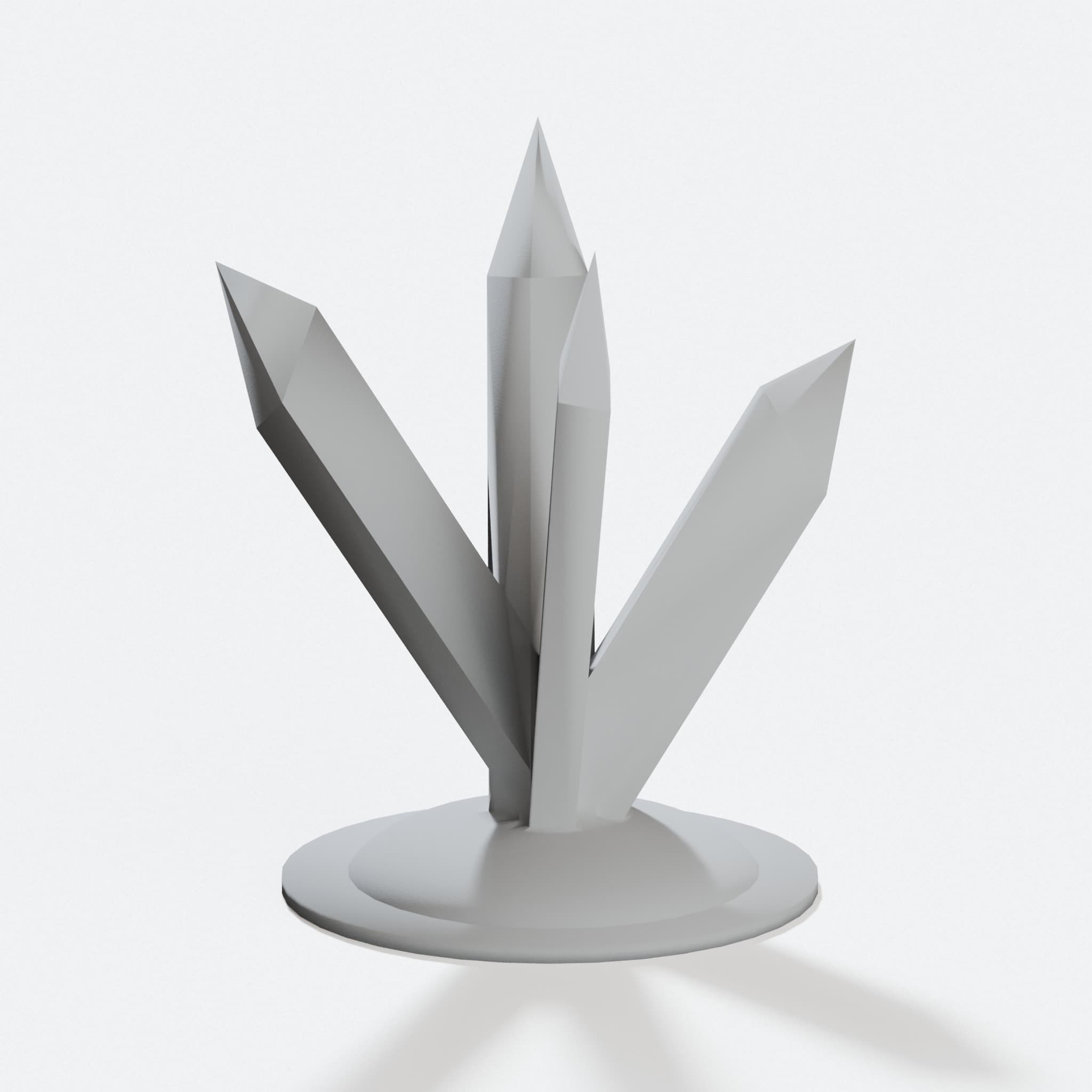 Crystal Ring Quintet 3D Printed Home Decor Holder