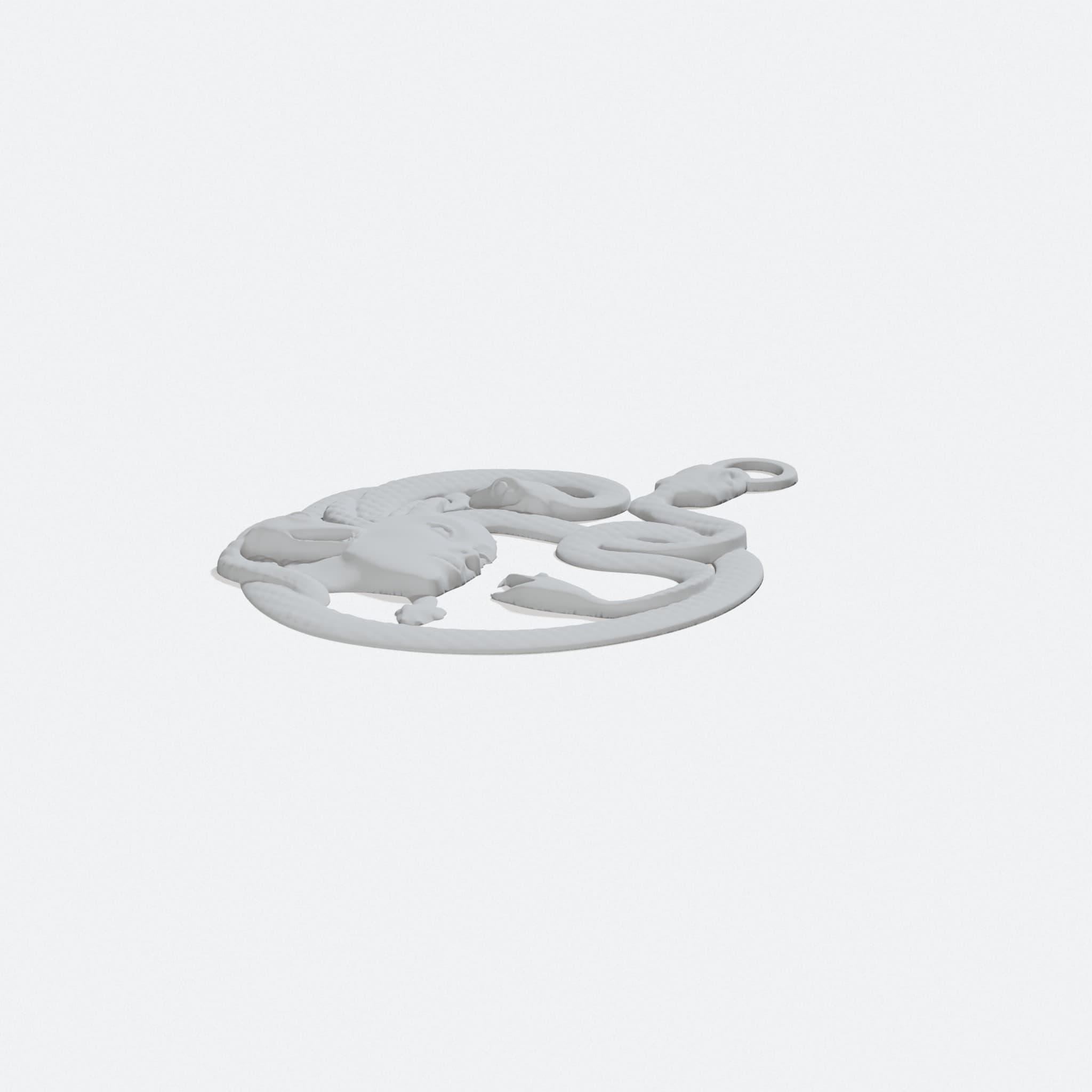 Medusa Keychain, 3D Printed Greek Goddess Home Decor