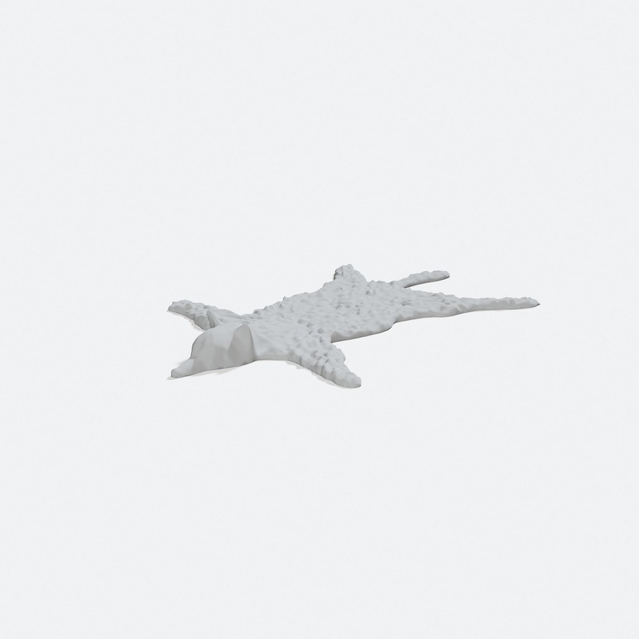 Wolf Pelt Rug 28mm Gaming Miniature 3D Printed Toy