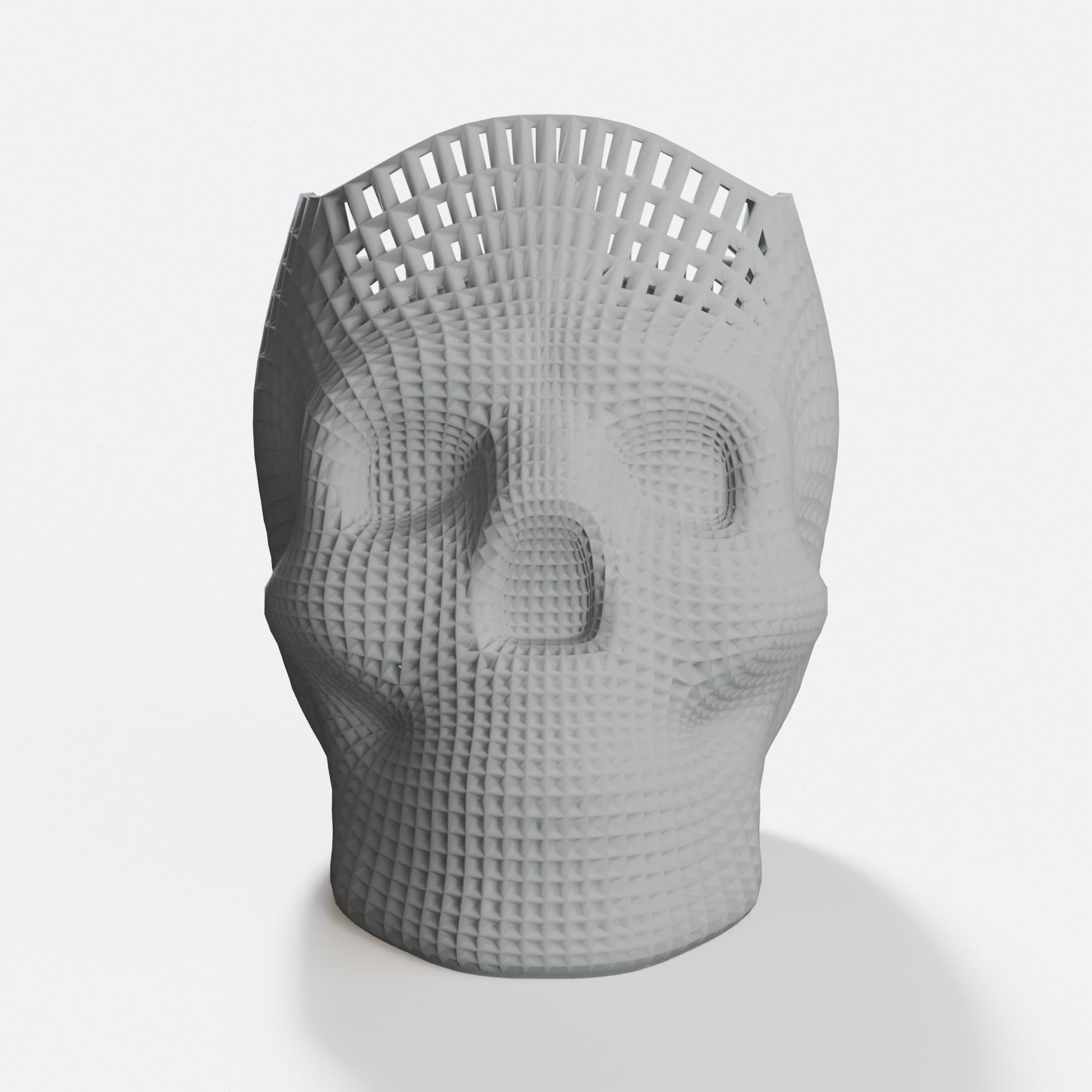 Wireframe Skull Coin Holder Compatible with Prusa 3D Printer