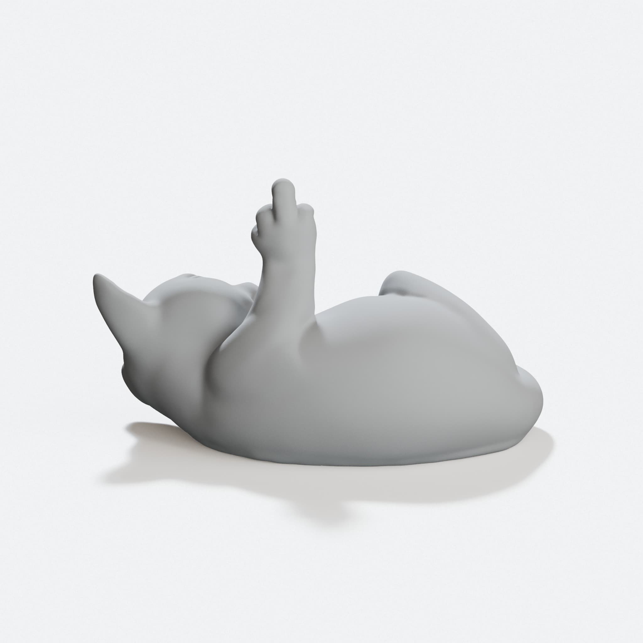 Cat Fluff Off 3D Printed Home Decor Desk Toy