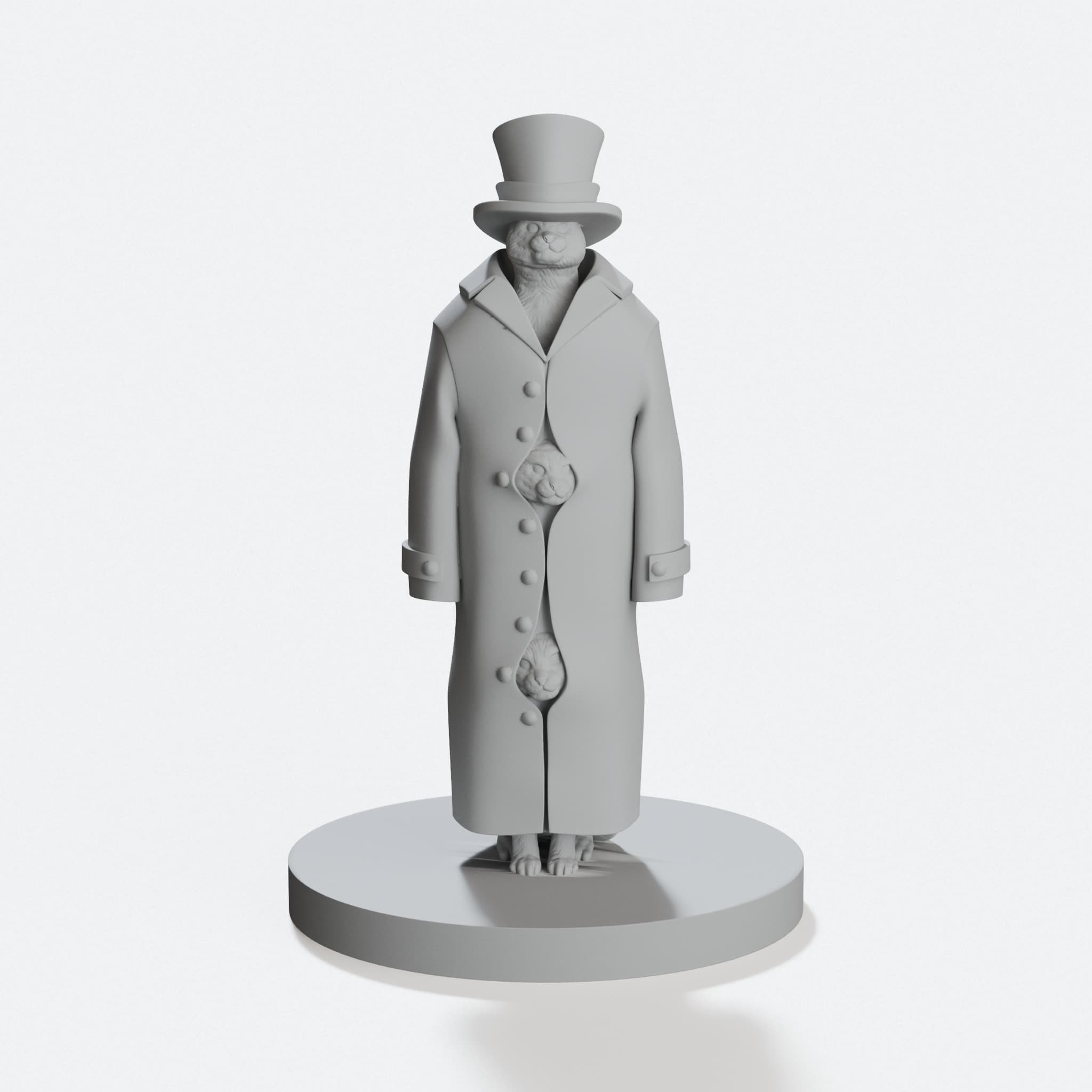 Normal Commoner with Nice Hat 3D Printed Toy