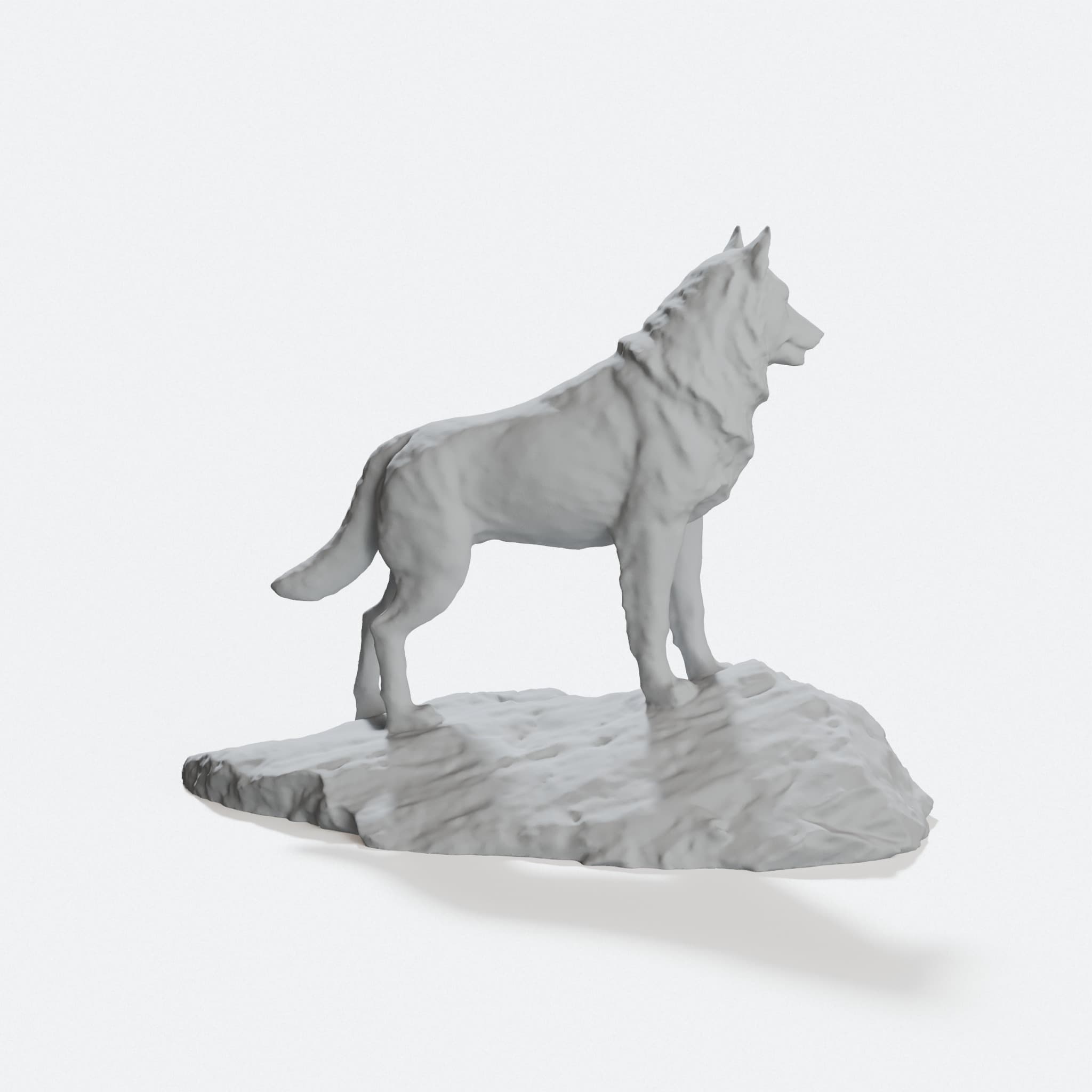 Husky Statue 3D Printed Home Decor - Michigan Tech Mascot