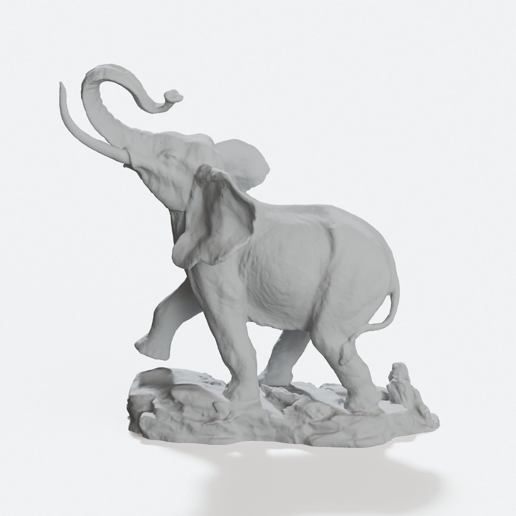 African Elephant 3D Printed Home Decor Statue