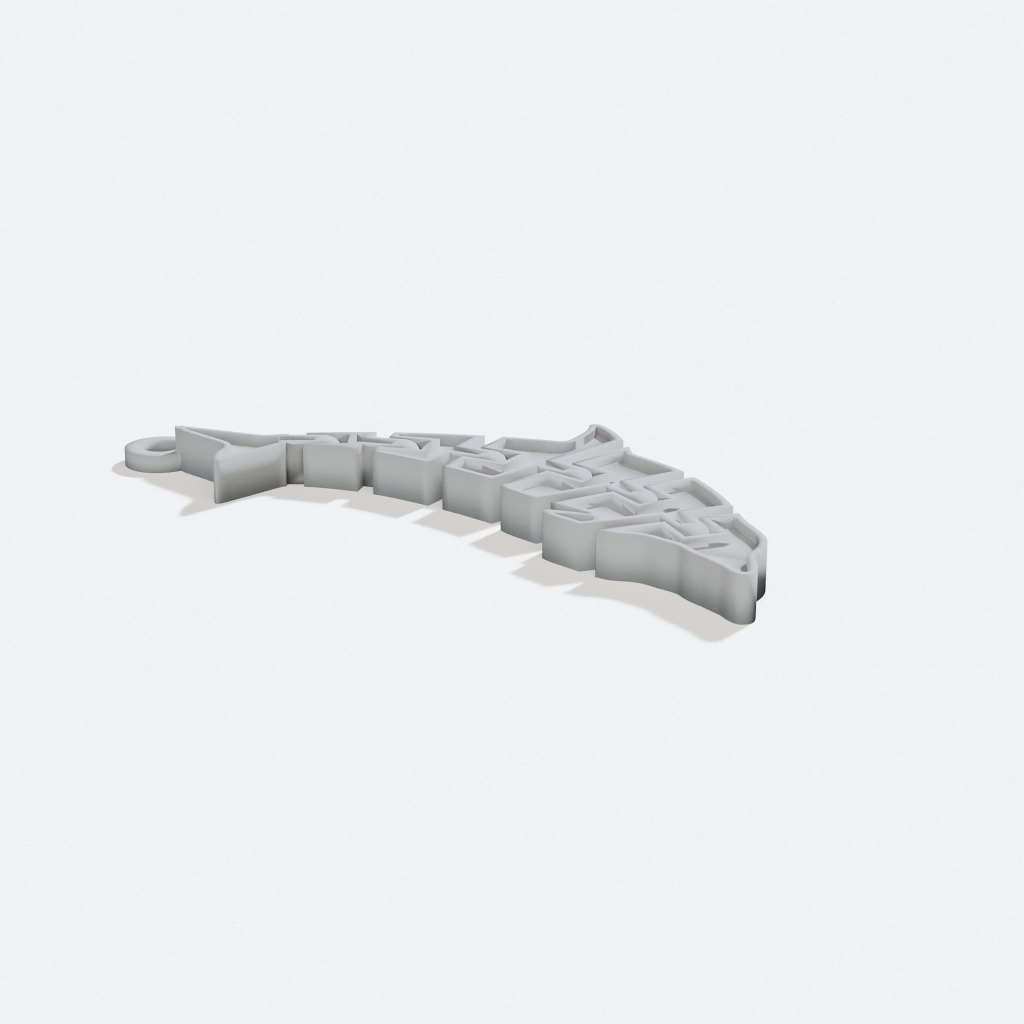 Articulated Hinged Dolphin 3D Printed Toy Keychain