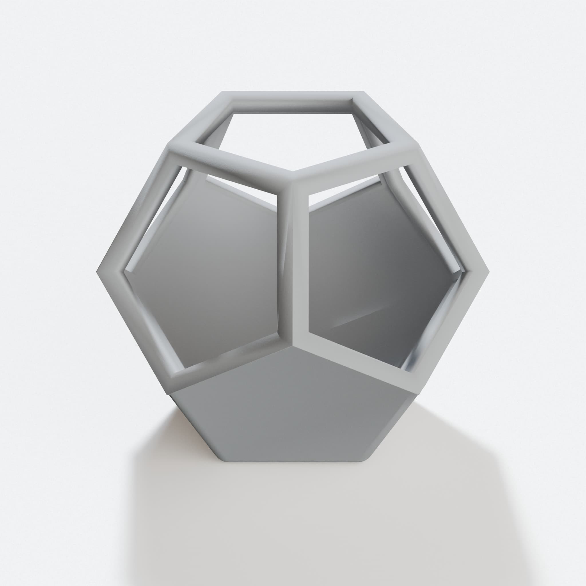 Dodecahedron 3D Printed Flower Pot Home Decor