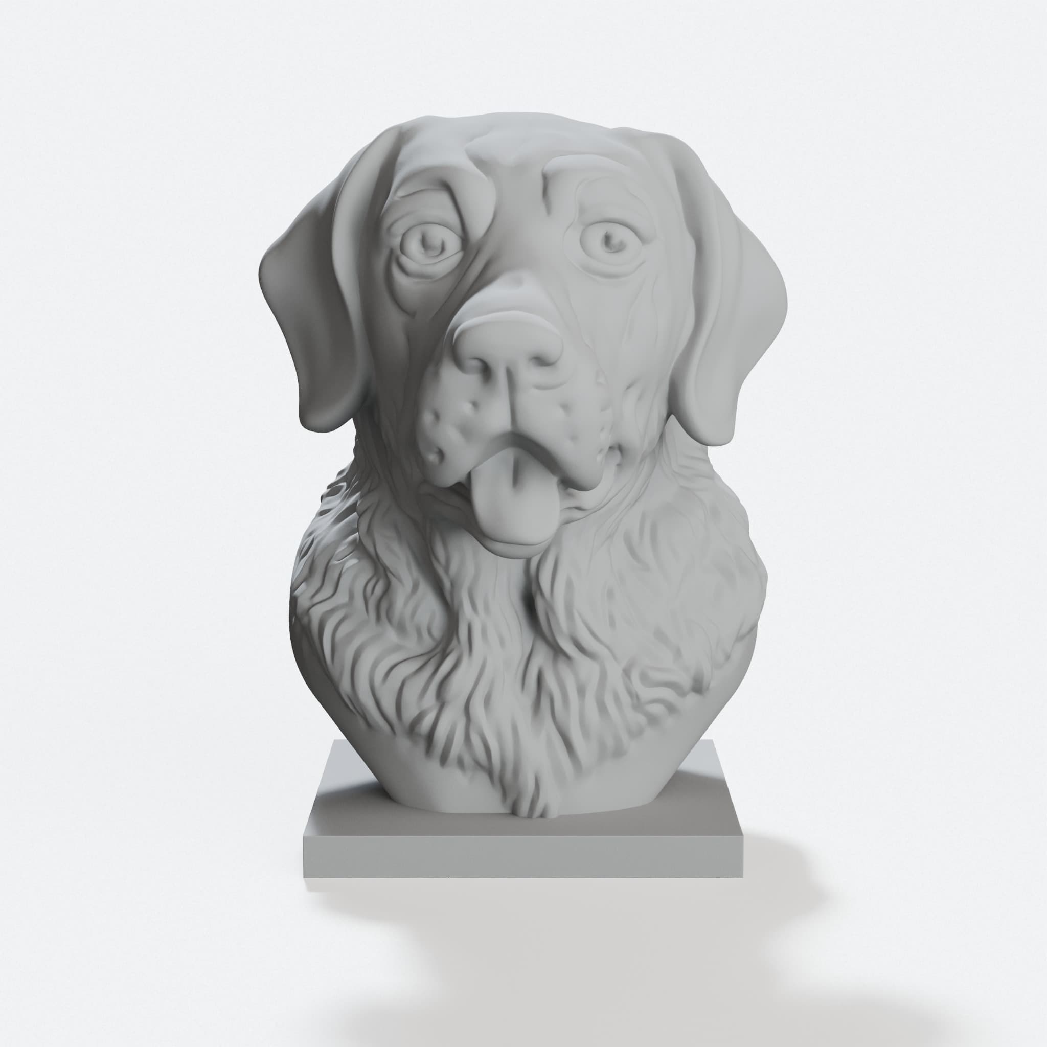 Labrador Retriever Bust, Dog Head Sculpture