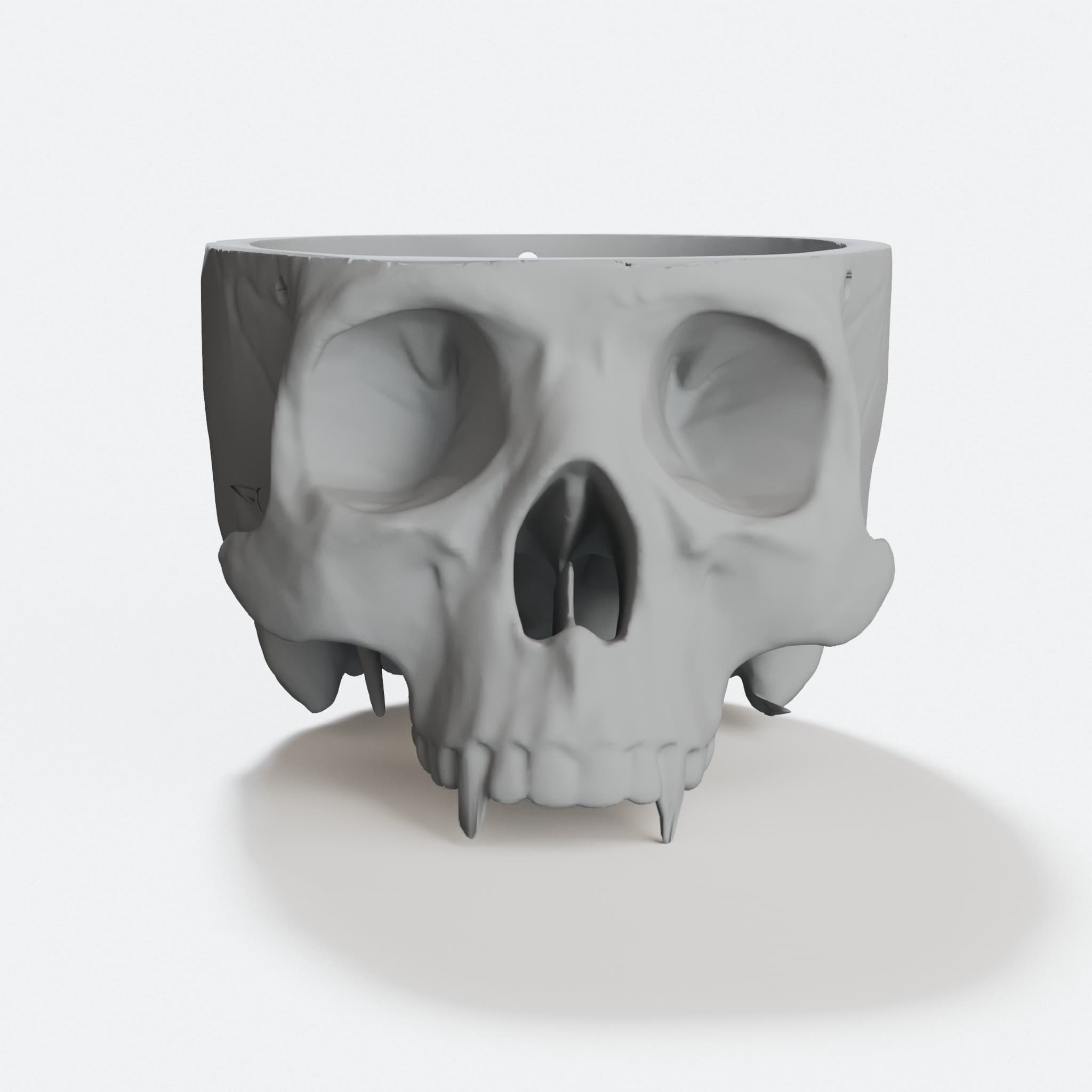 Hanging Vampire Skull Planter, 3D Printed Home Decor
