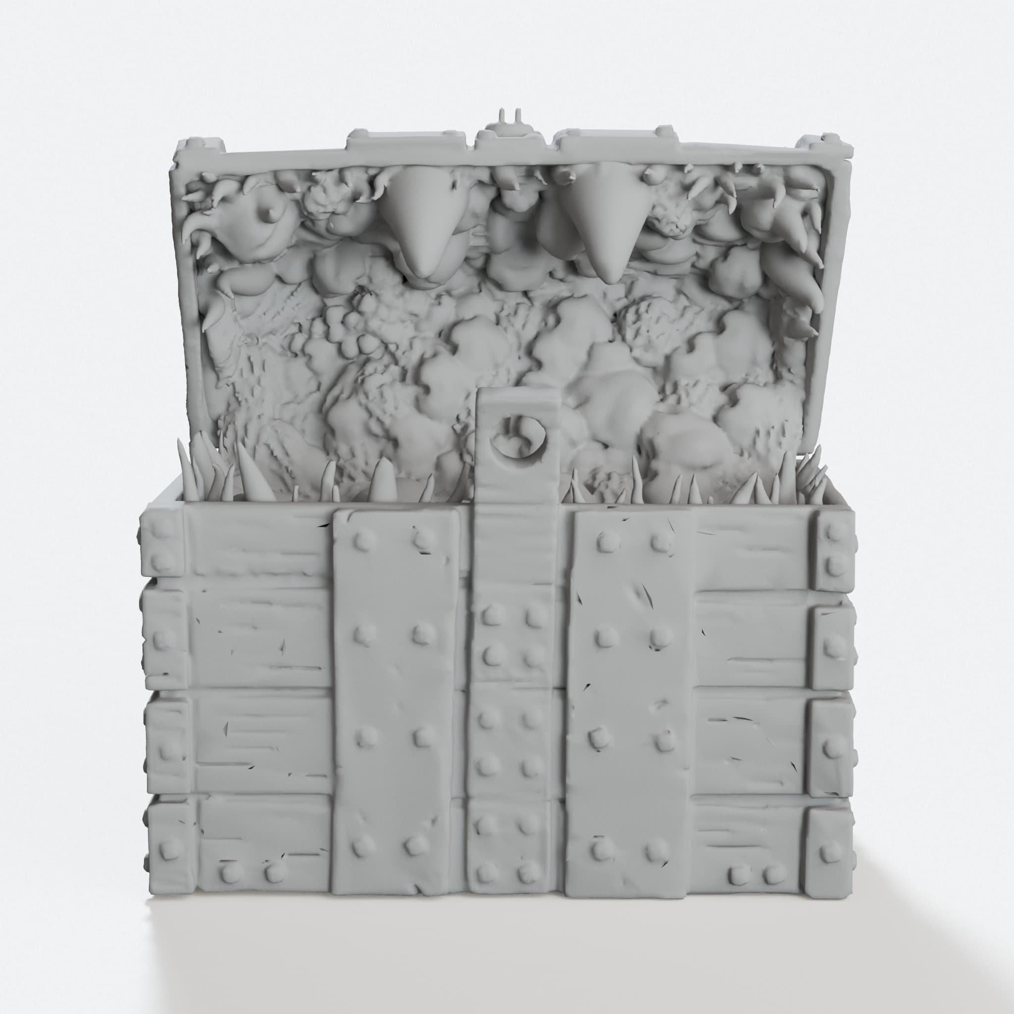 D&D Mimic Chest 3D Printed Toy Monster