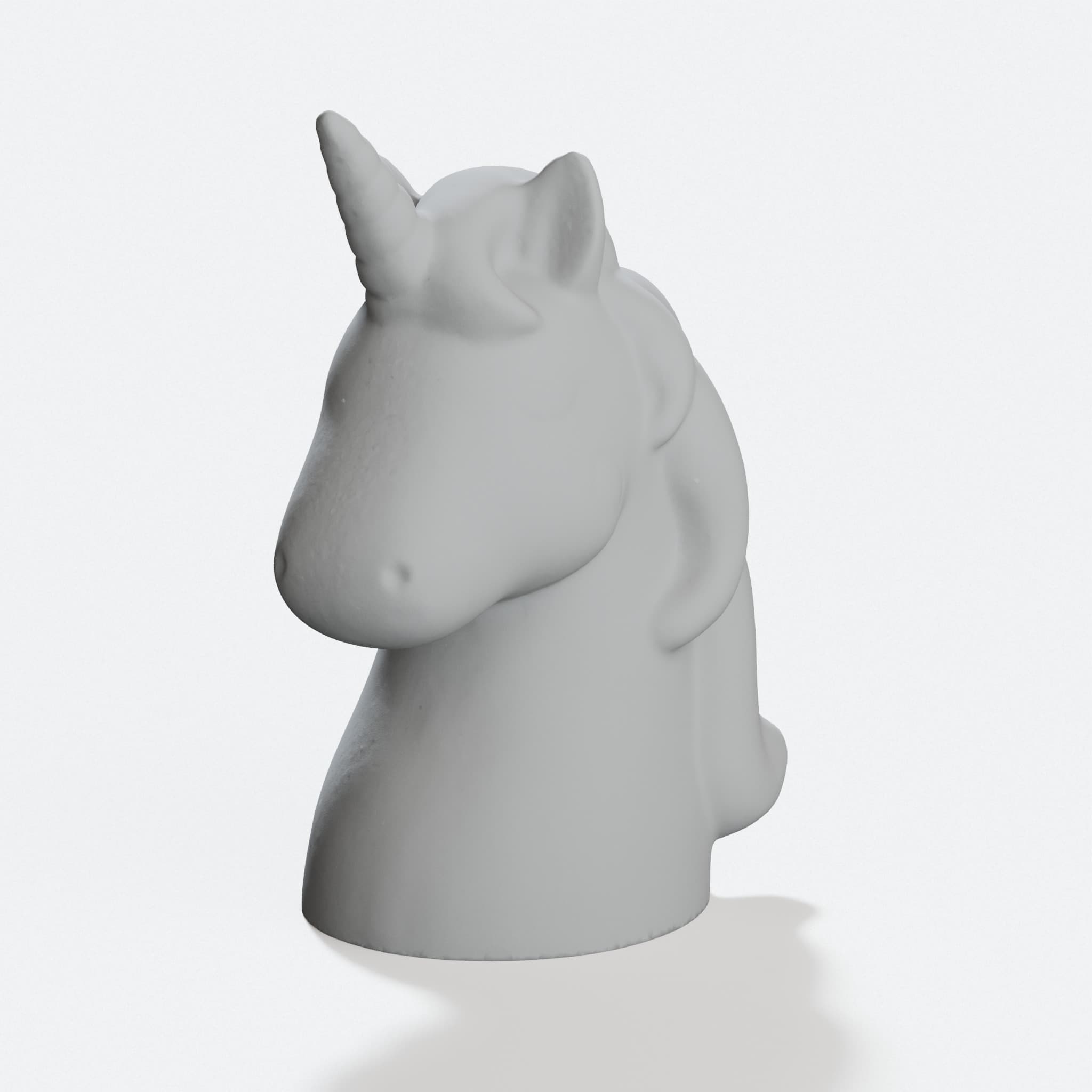 3D Printed Unicorn Head Toy, Easy Print Design