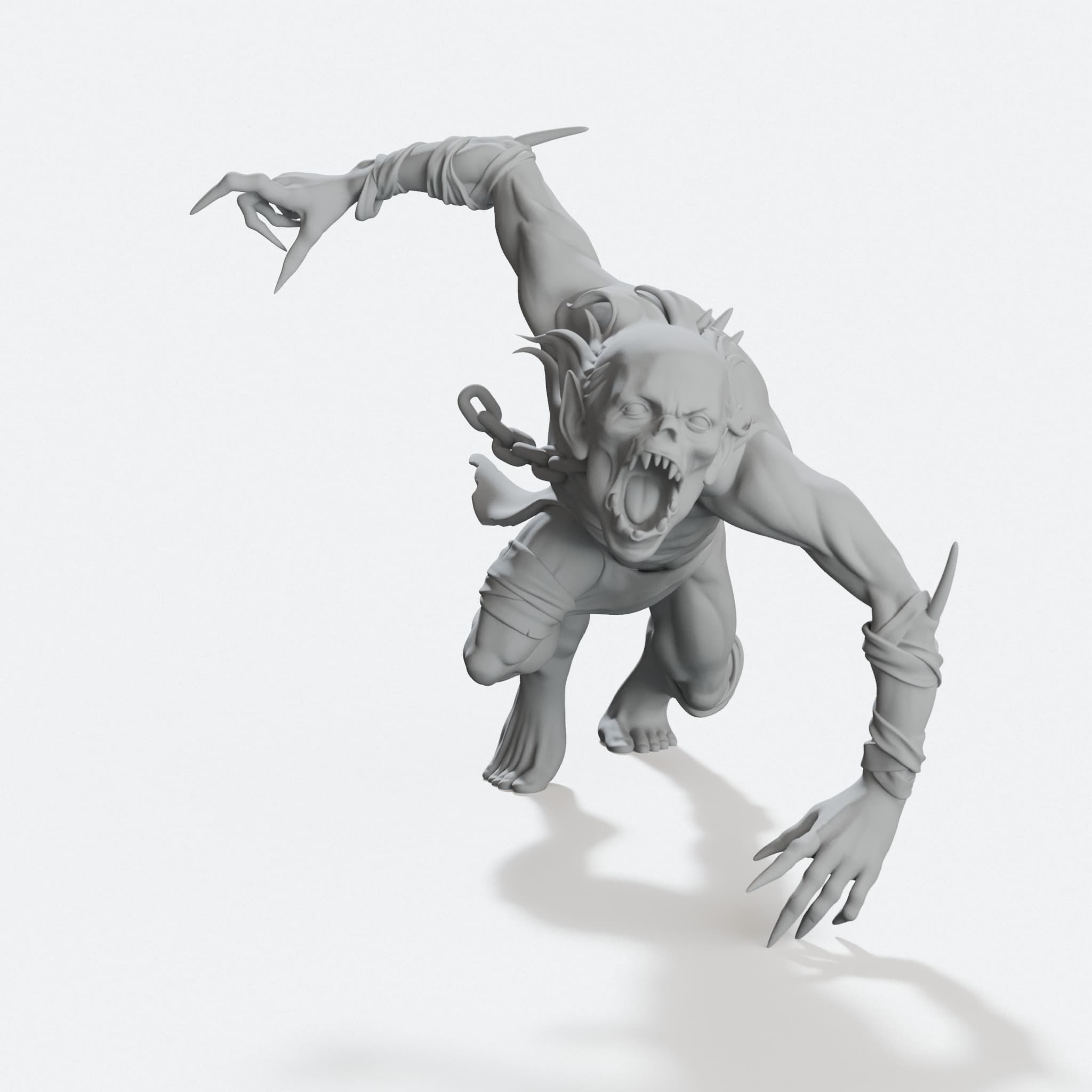 Ghoul Miniature, Tabletop Undead Figure