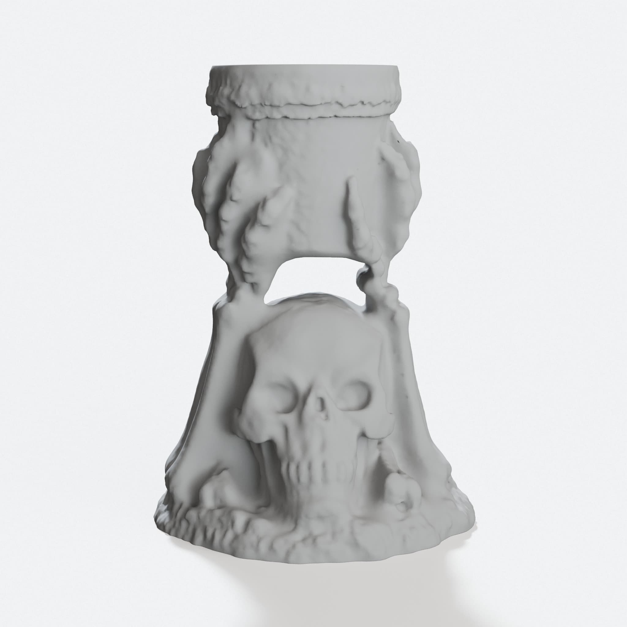 Skeleton Candle Holder 3D Printed Home Decor