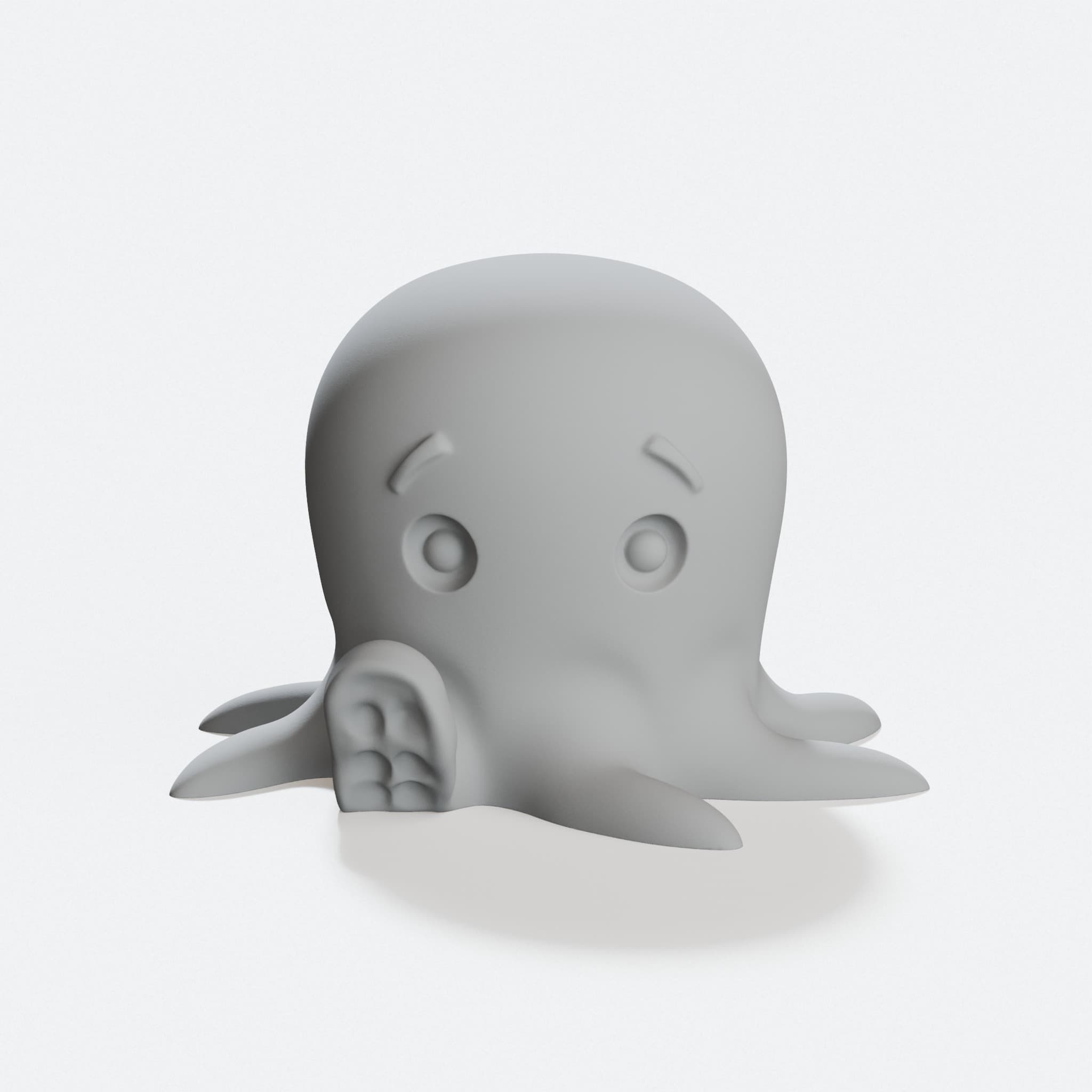 Cute Octopus with Following Eyes - 3D Printed Toy Figure