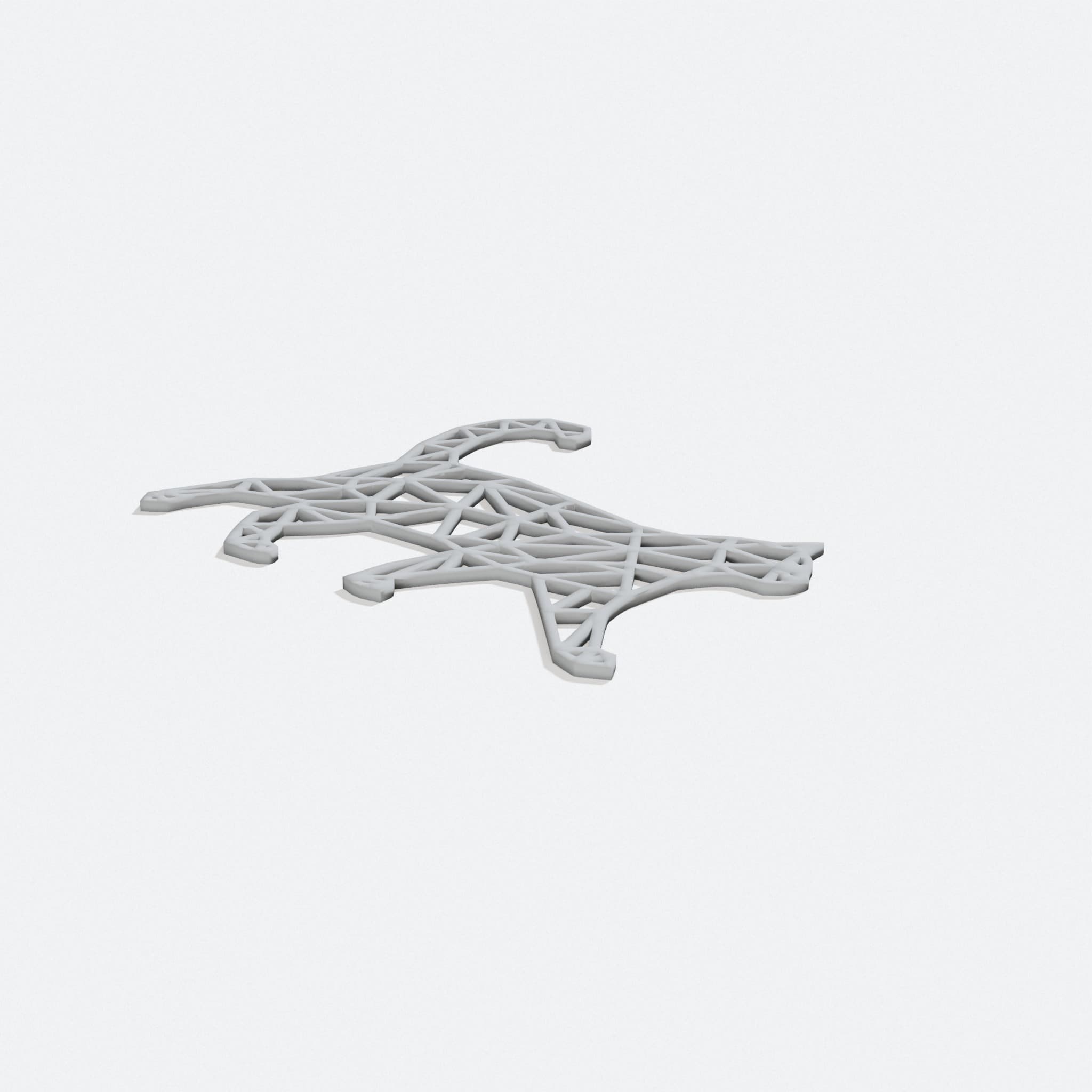 Cat 2D Art, 3D Printed Home Decor Wall Display