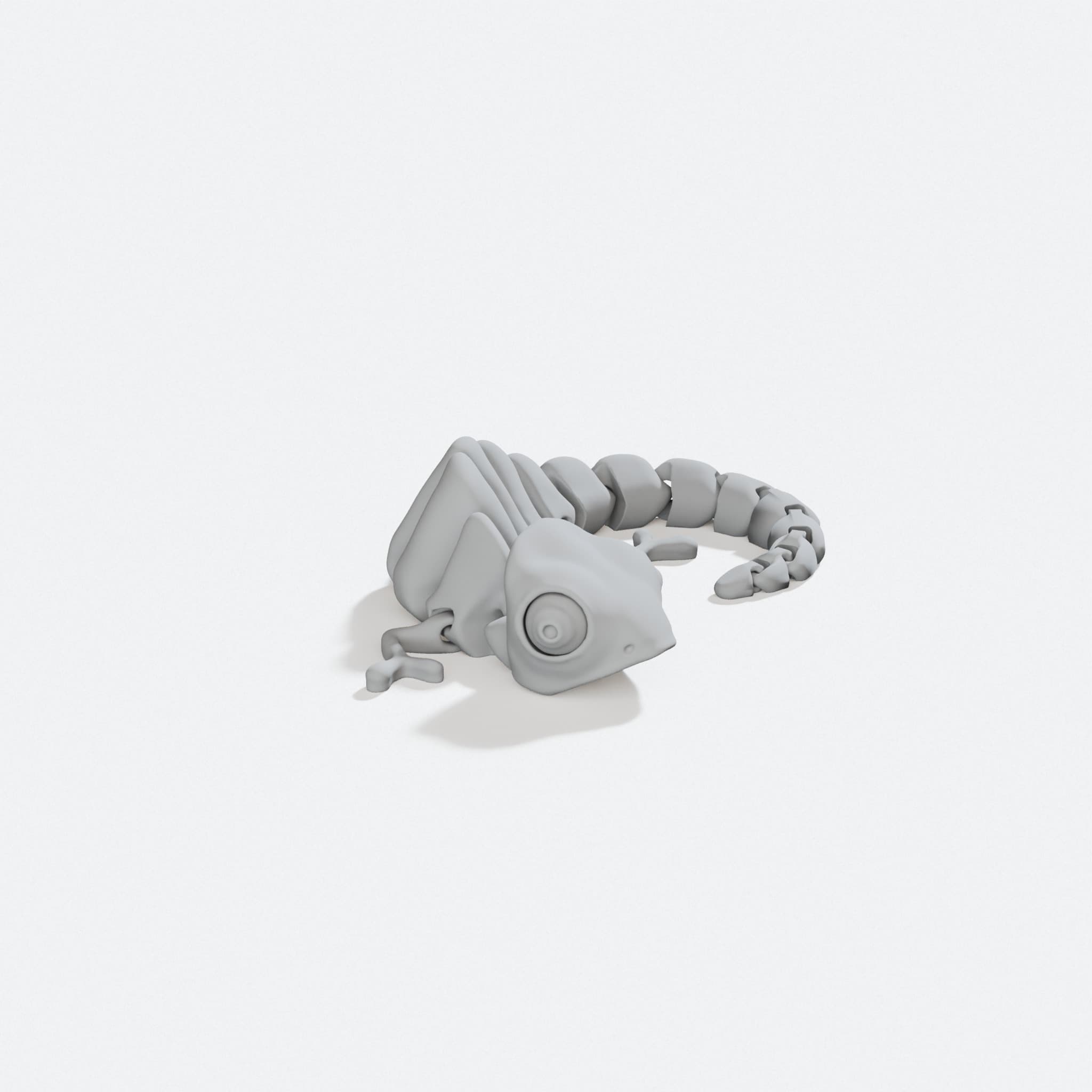 Wrapped Articulated Chameleon 3D Printed Toy