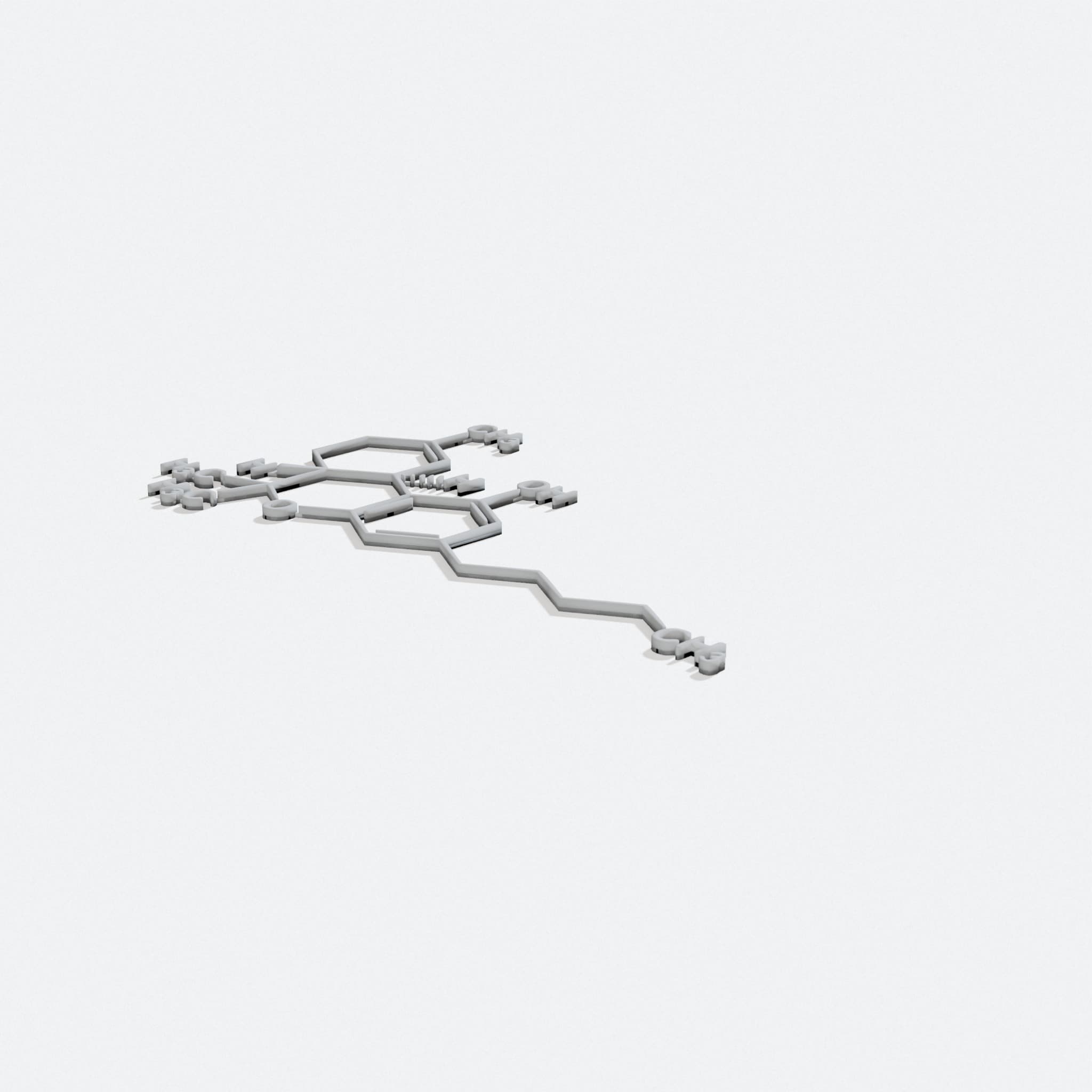 THC Molecule 3D Printed Wall Art Home Decor