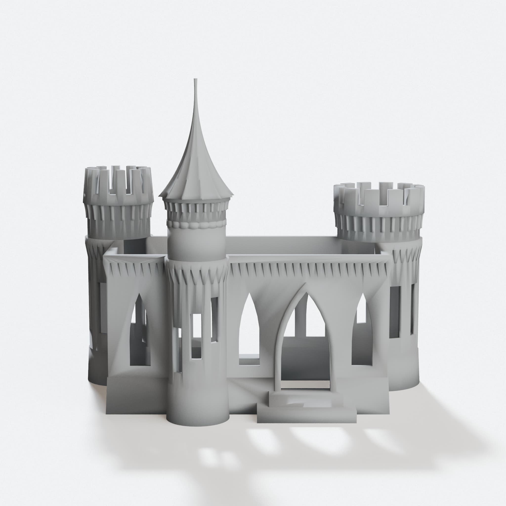 Concrete Castle Display Model, 1:25 Scale Architectural Print