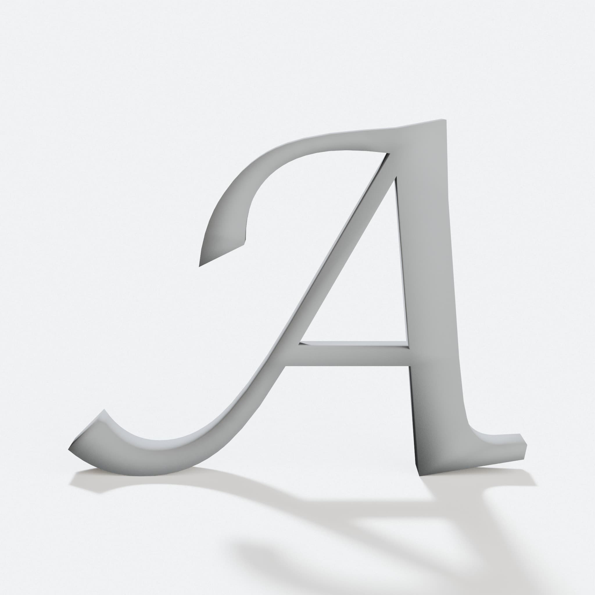 Lucida Calligraphy Alphabet Letters A-Z – 3D Printed Home Decor